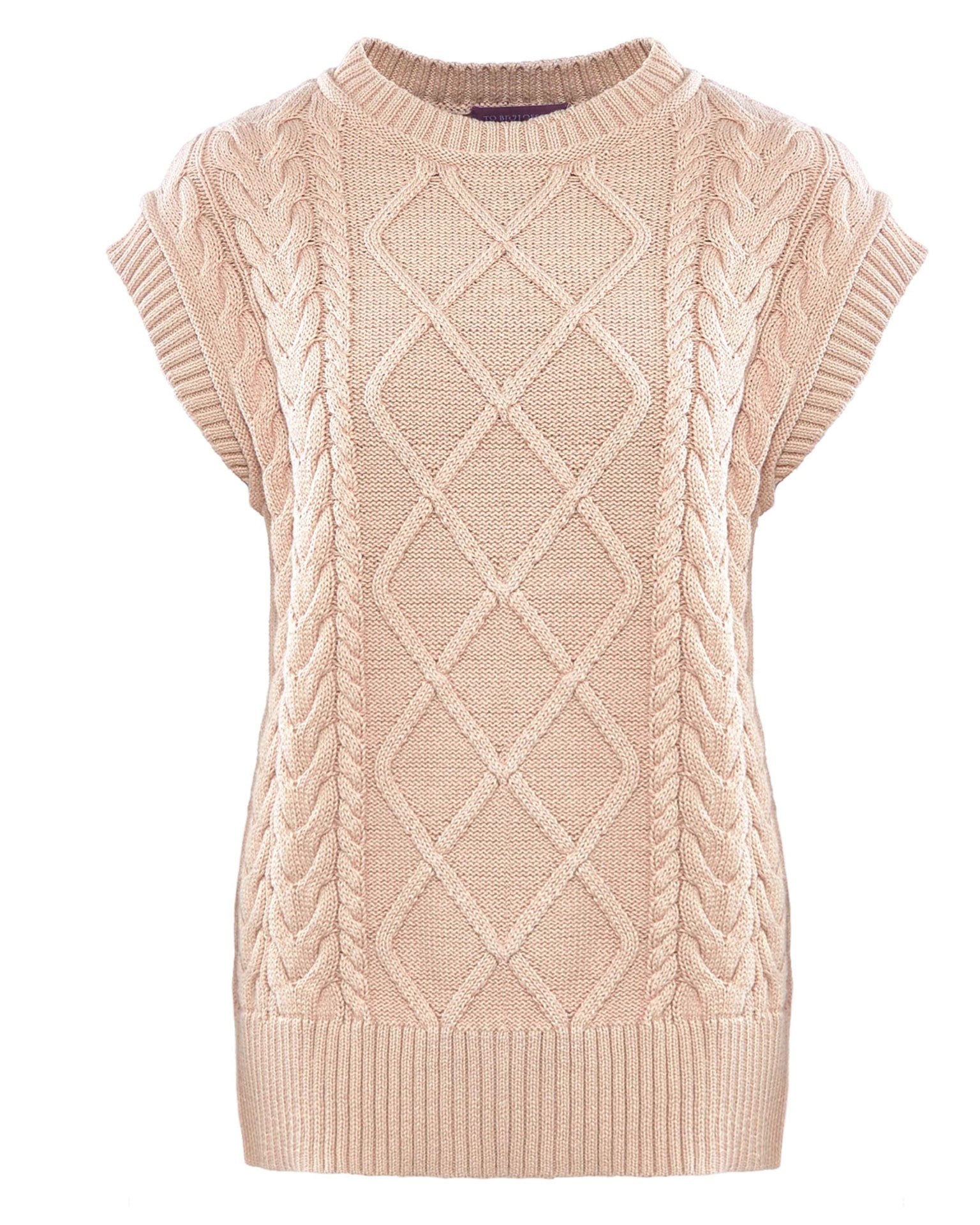 Sleeveless Jumper, Beige — photo 6