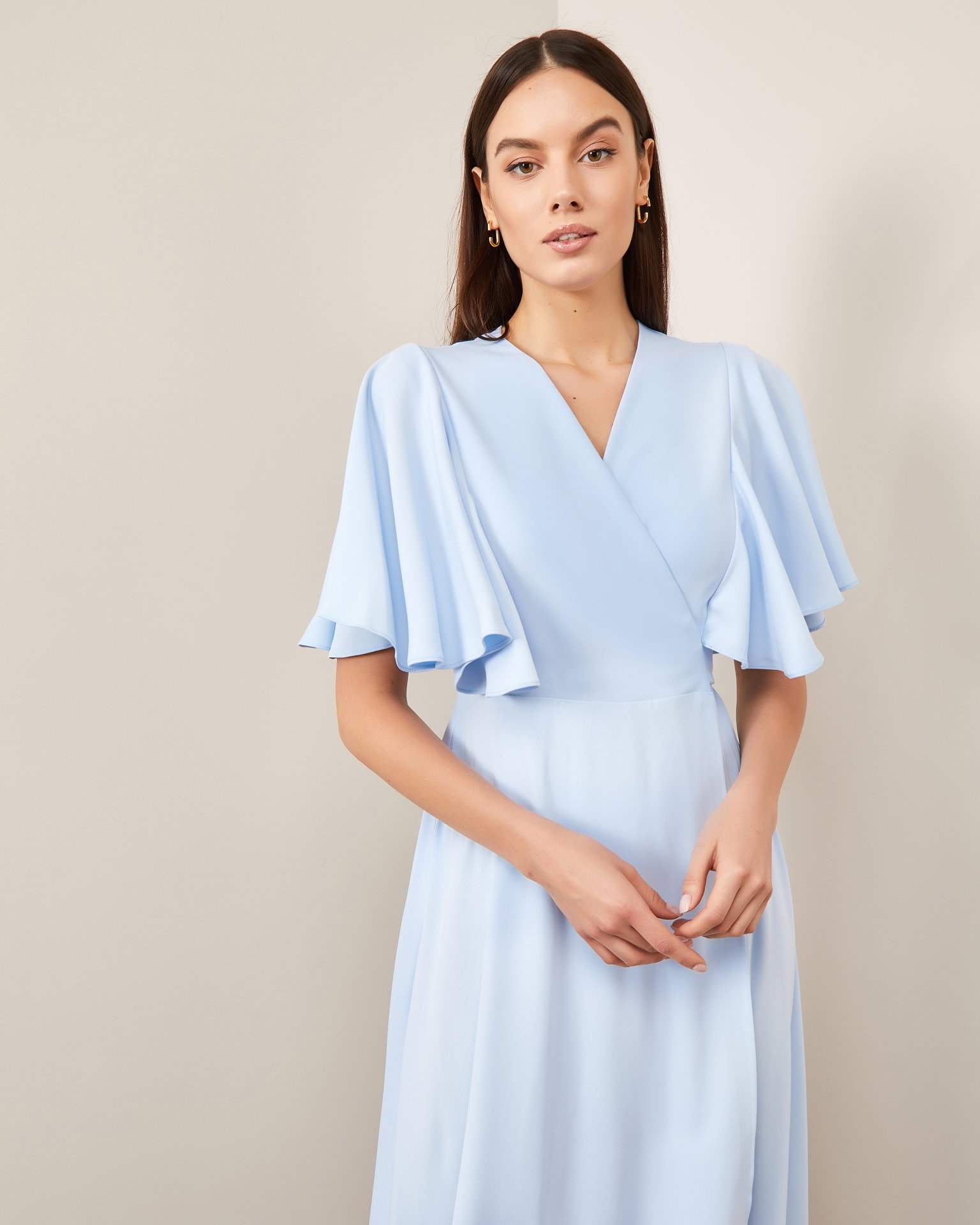 Dress with batwing sleeves, Light Blue — photo 2