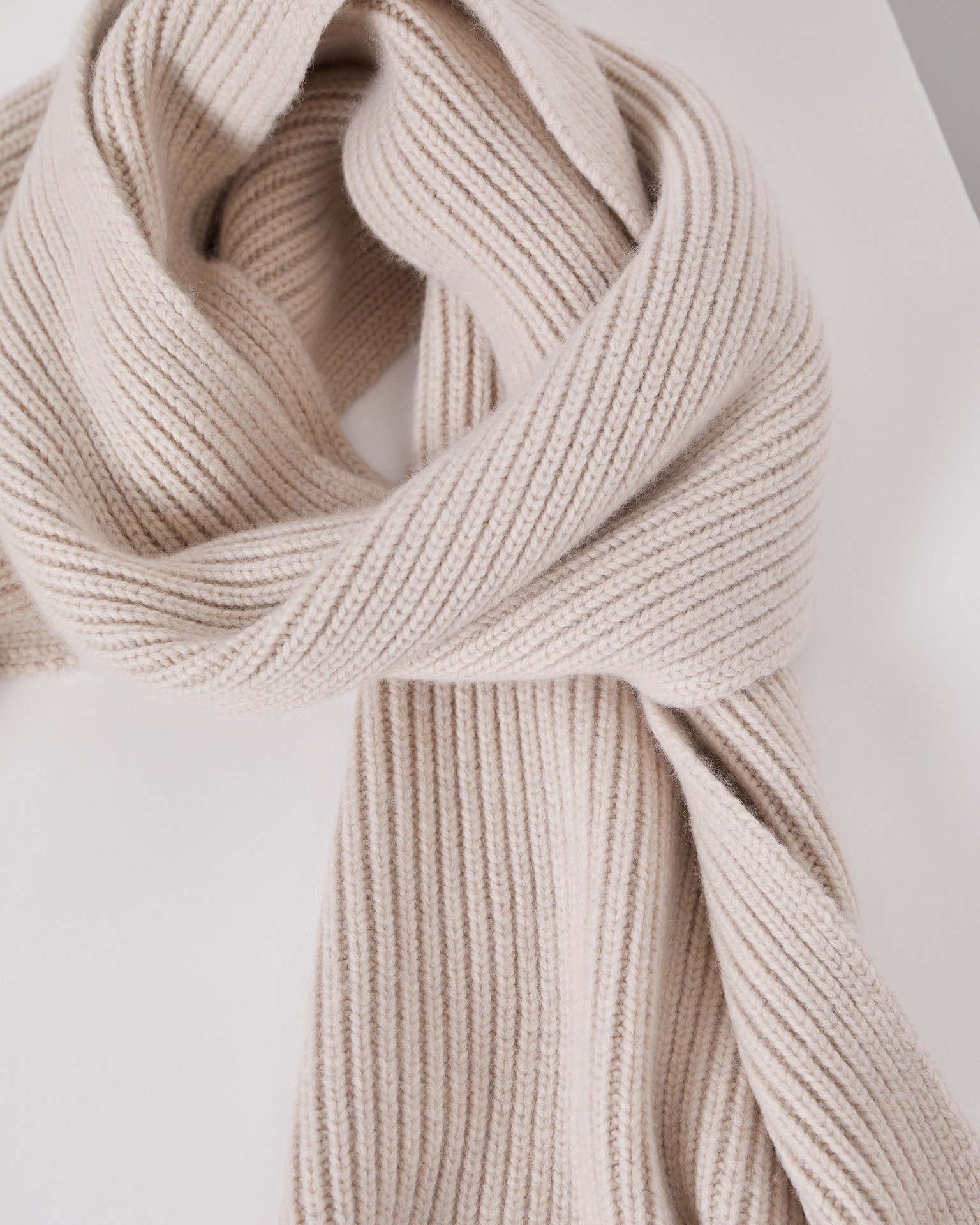 Cashmere scarf, Beige — photo 6