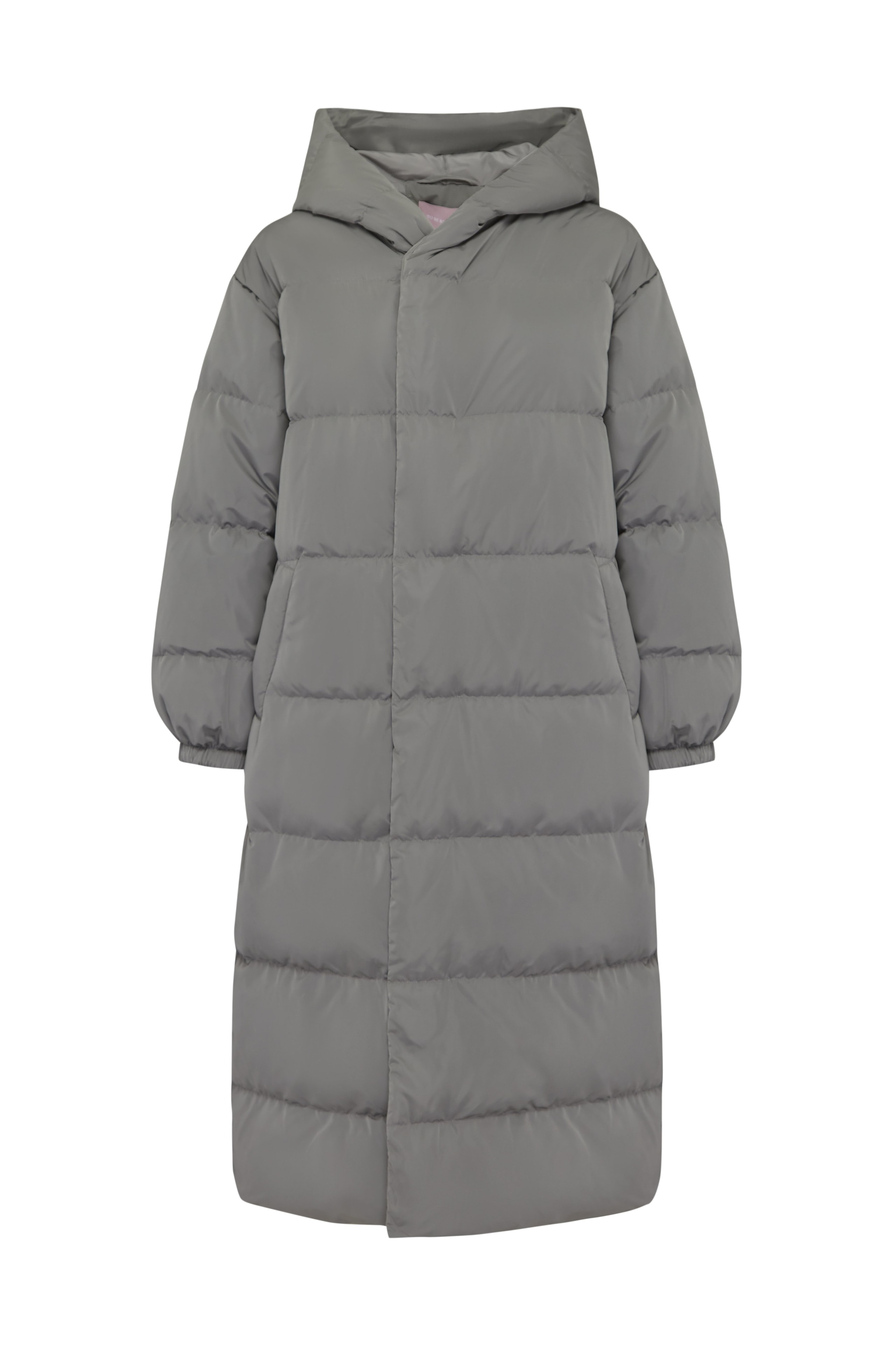 Puffer coat with hood, Graphite — photo 6