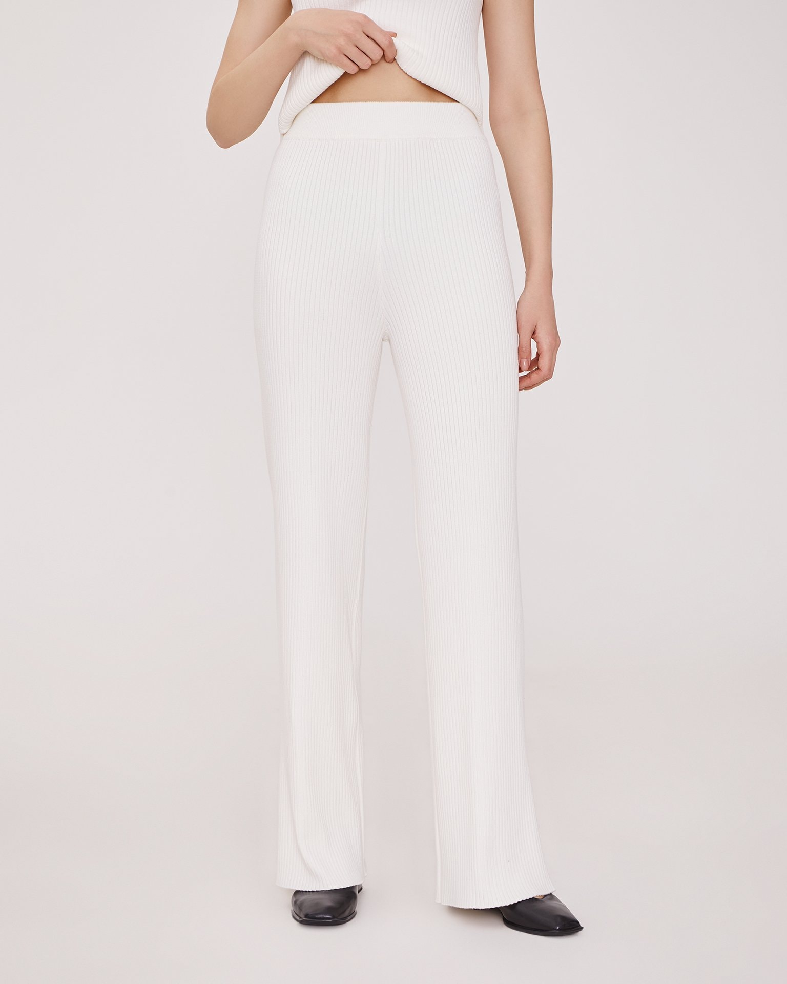 Viscose trousers, Milk — photo 4