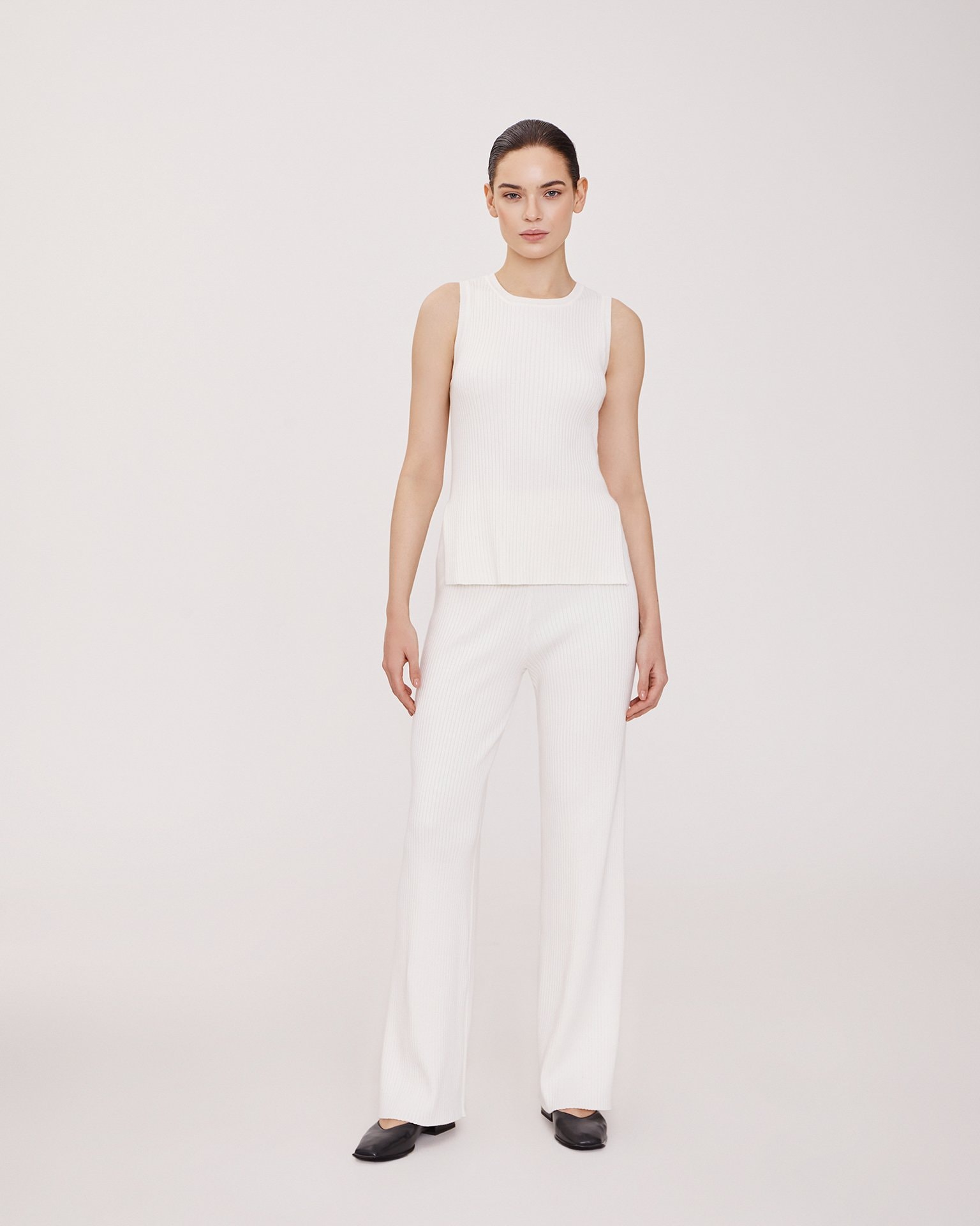 Viscose trousers, Milk