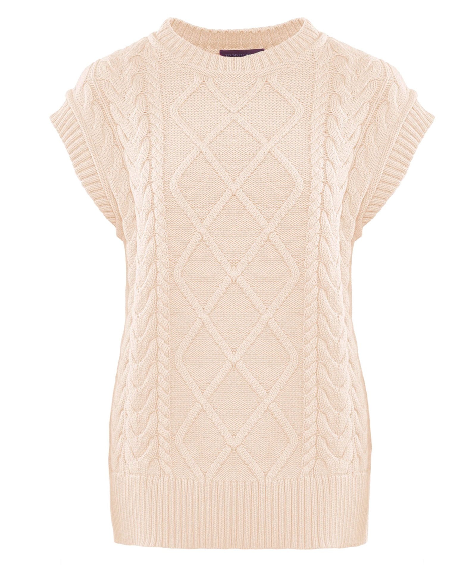 Sleeveless jumper, Milky