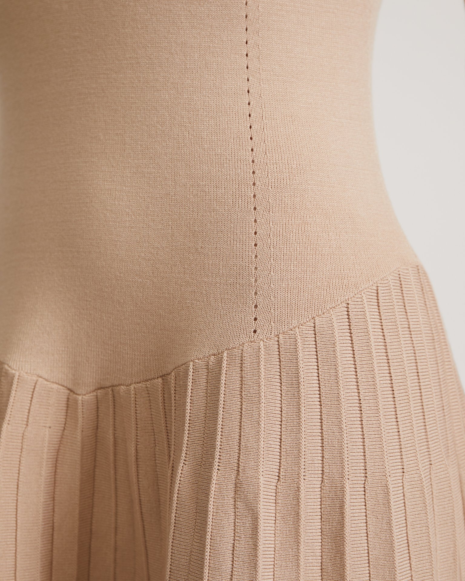 Pleated dress, Beige — photo 12