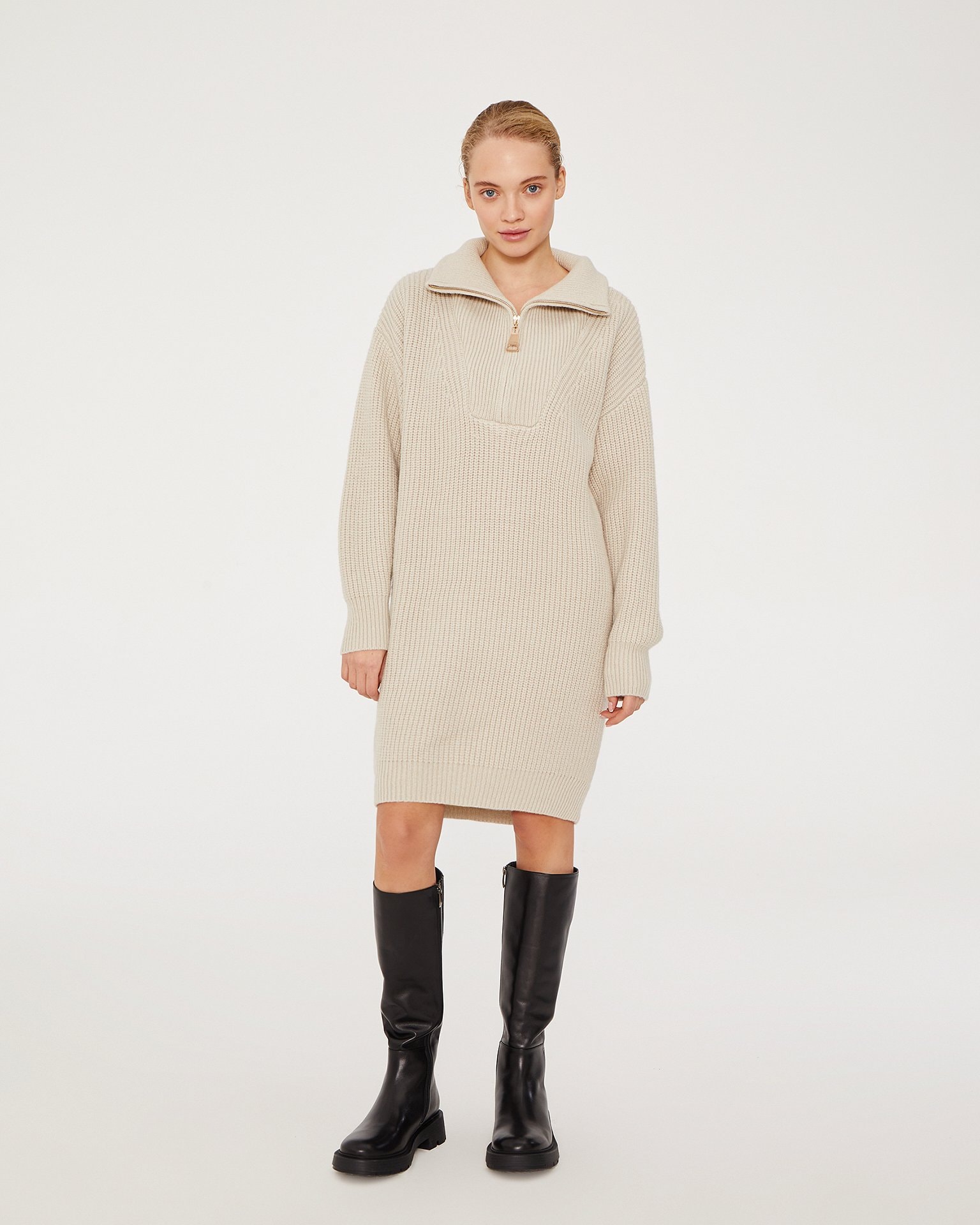 Wool blend dress, Grey