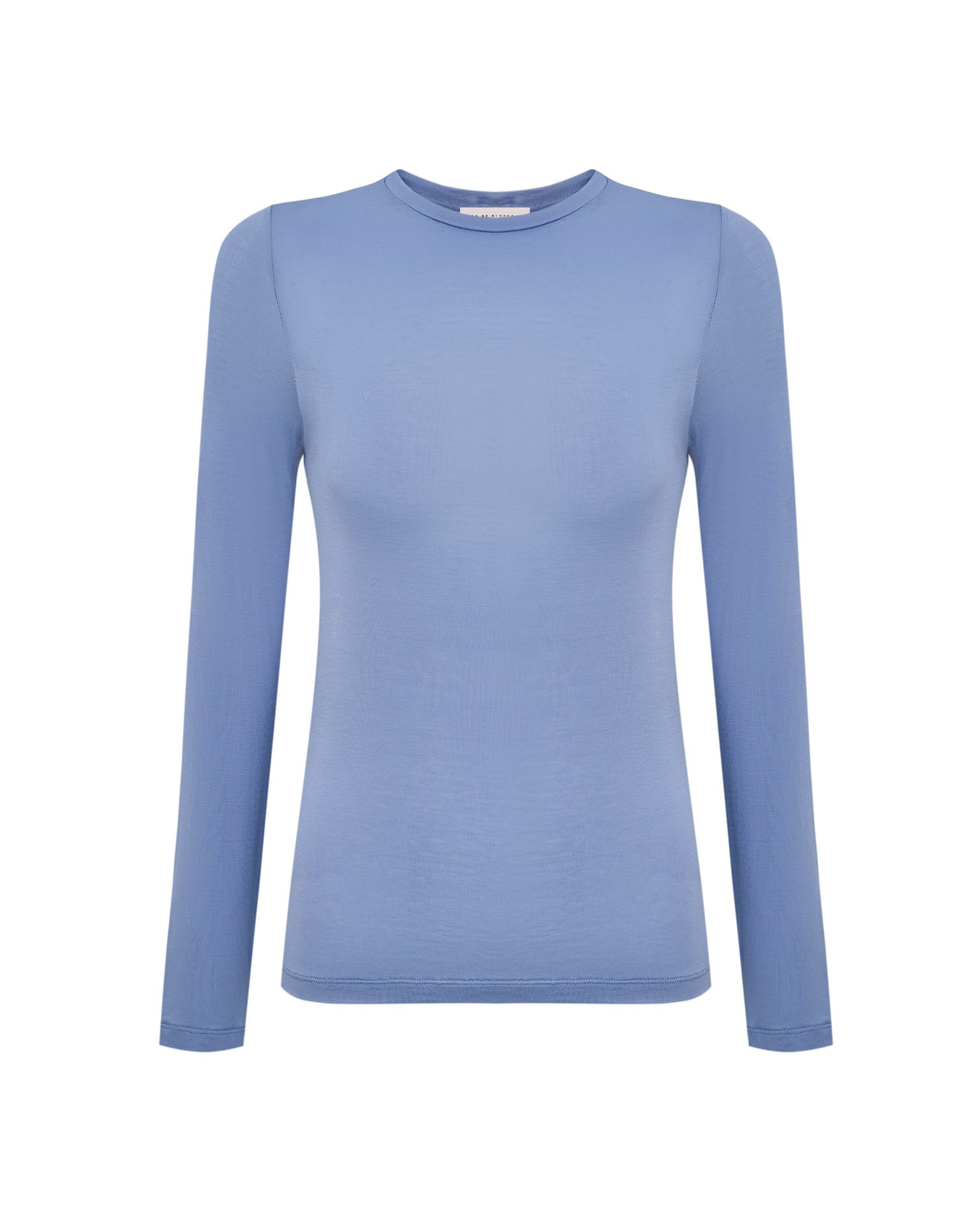 Blue Tencel long-sleeved top, Blue — photo 7