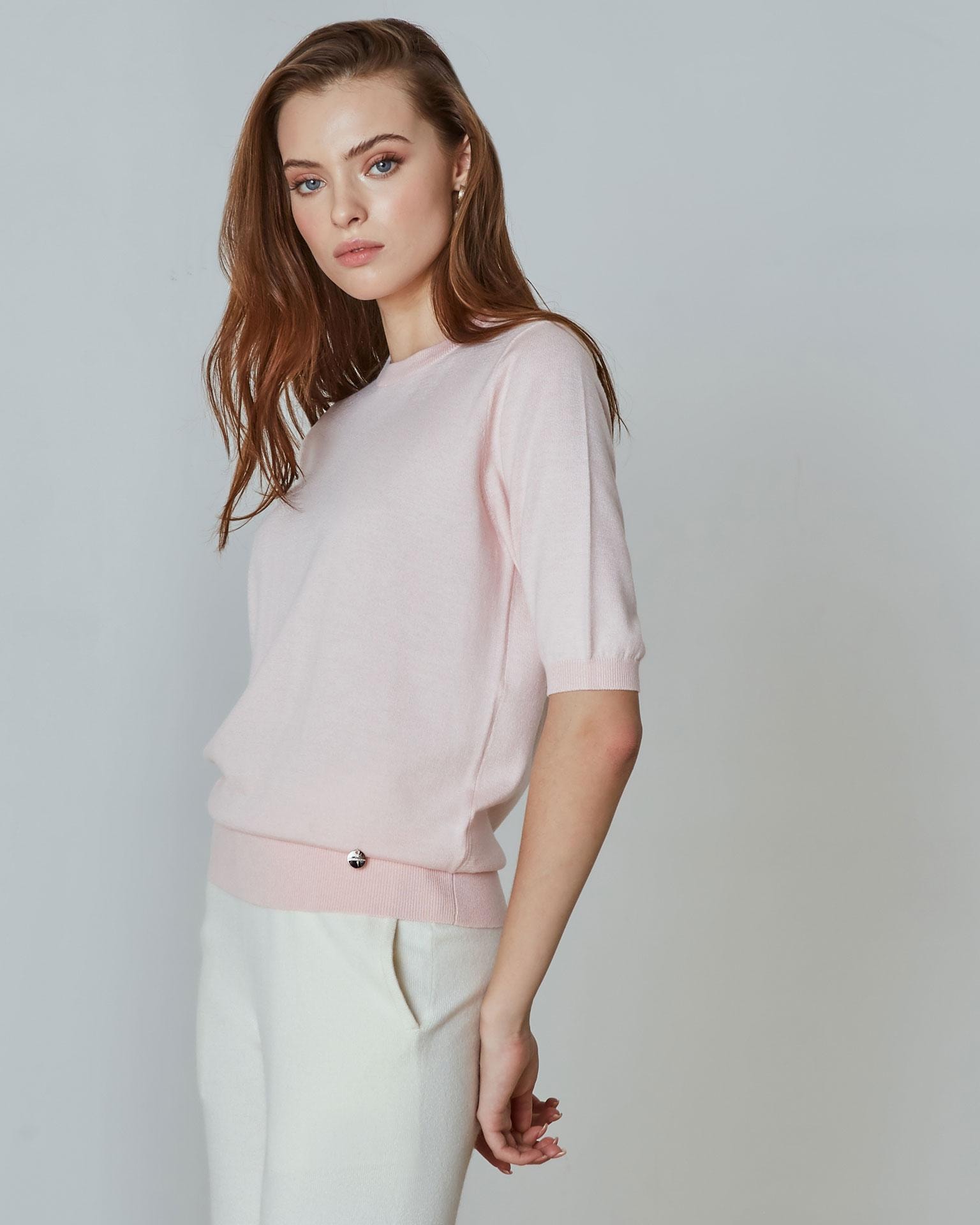 Fine-knit jumper, Powder — photo 2