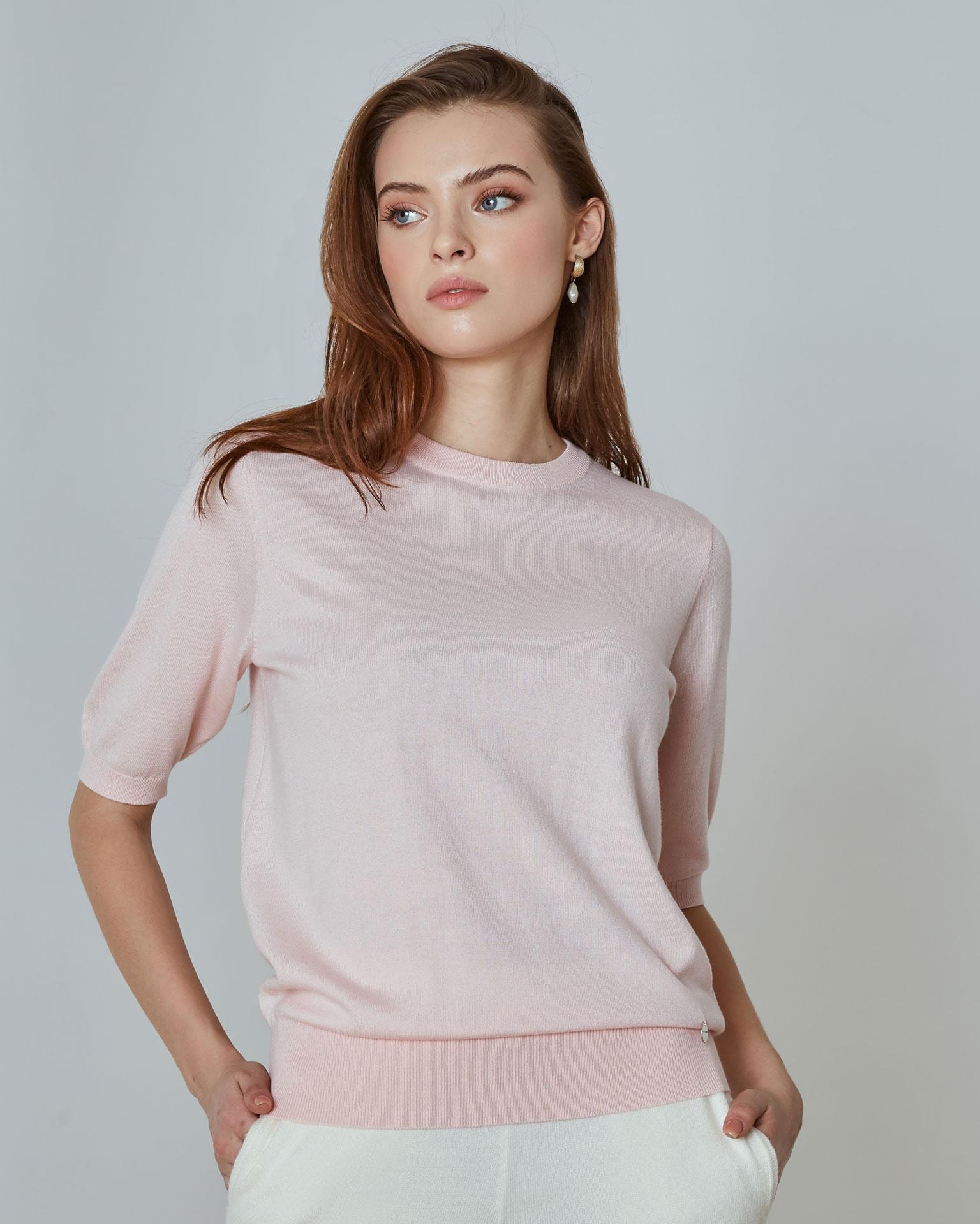 Fine-knit jumper, Powder