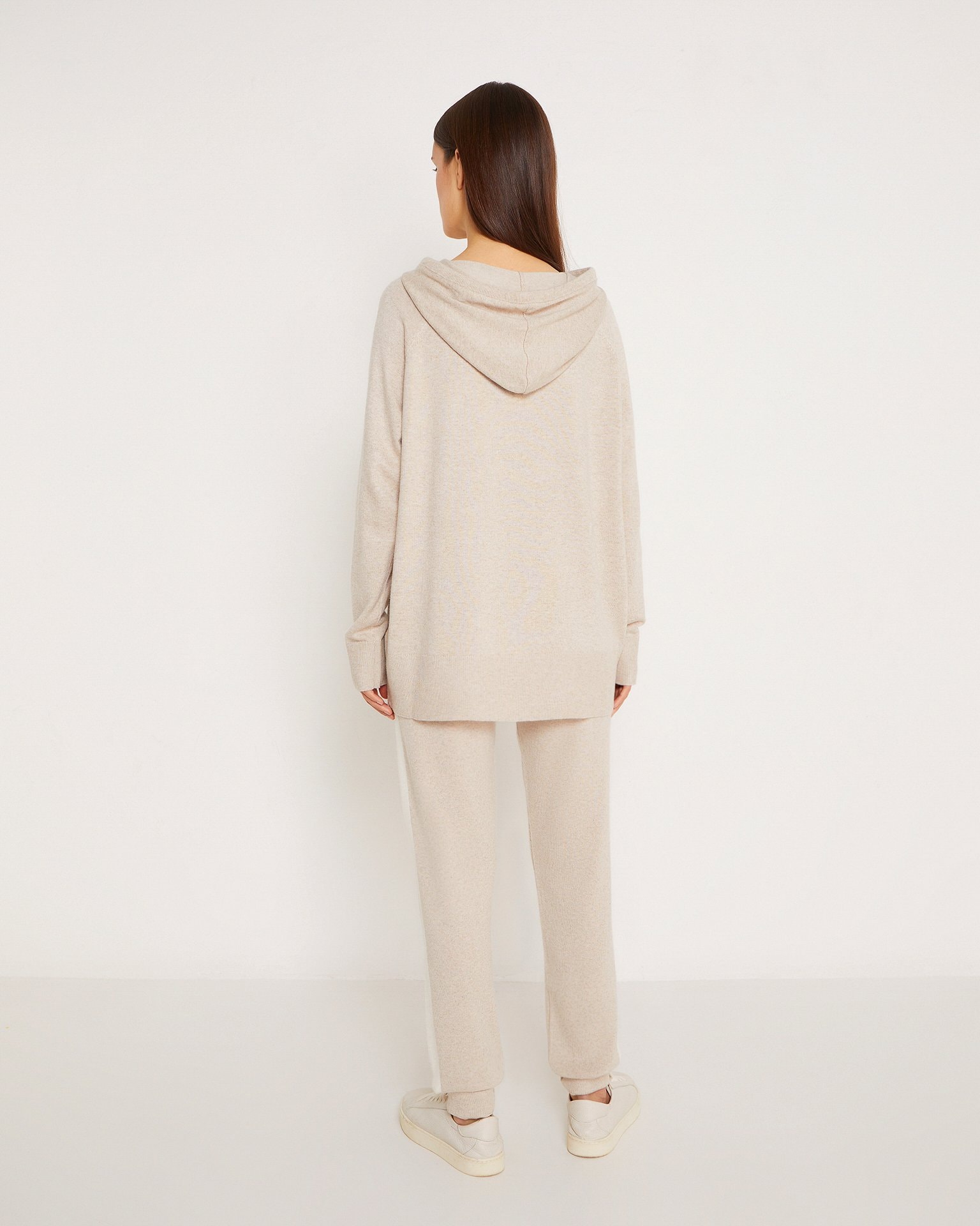 Cashmere set with a hoodie, Beige — photo 3
