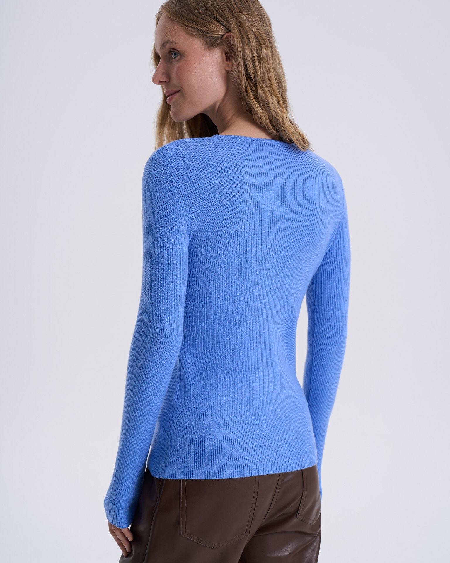 Button-front cardigan, Sky Blue — photo 7