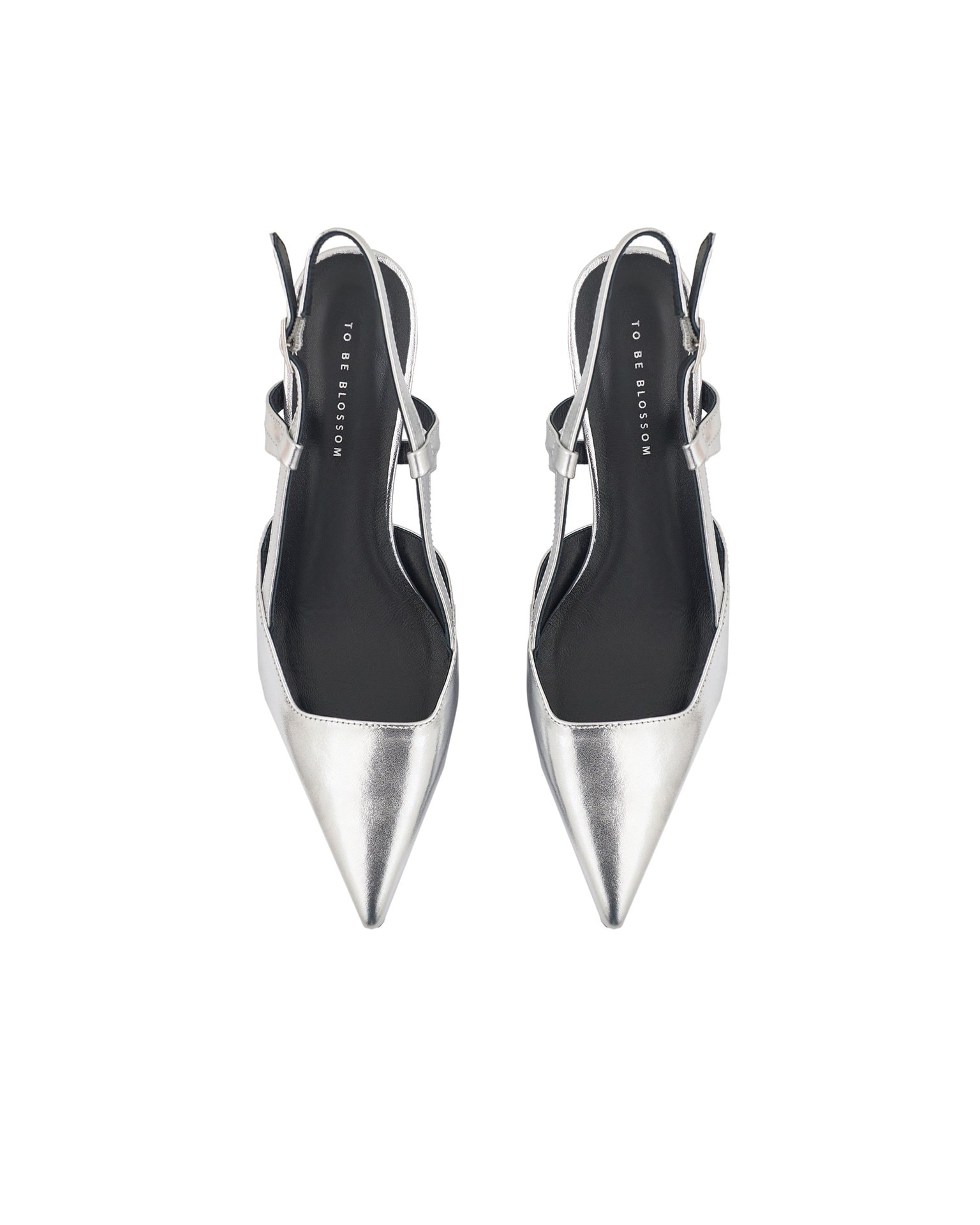 Silver slingback pumps, Silver — photo 5