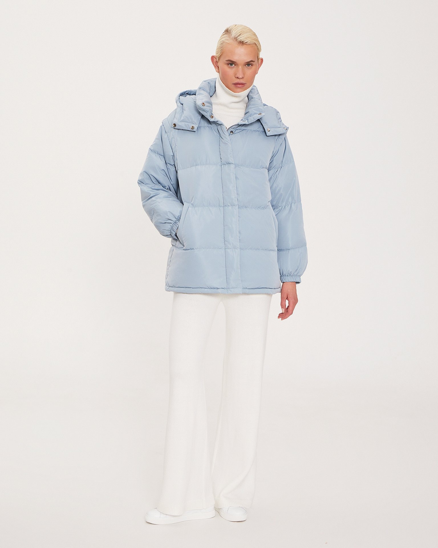 Longline Blue Jacket, Grey-Blue — photo 3
