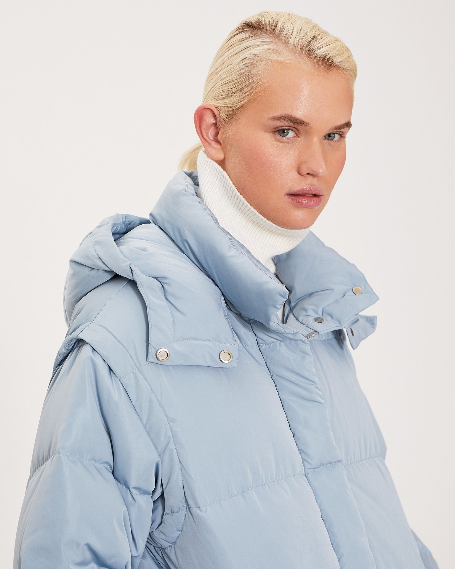 Longline Blue Jacket, Grey-Blue — photo 2