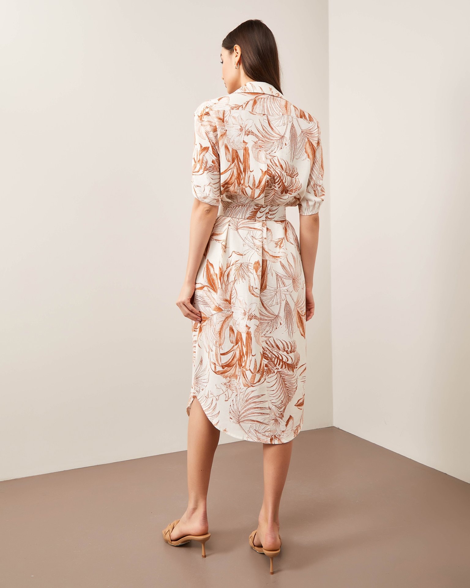 Dress in colonial style, Brown — photo 3