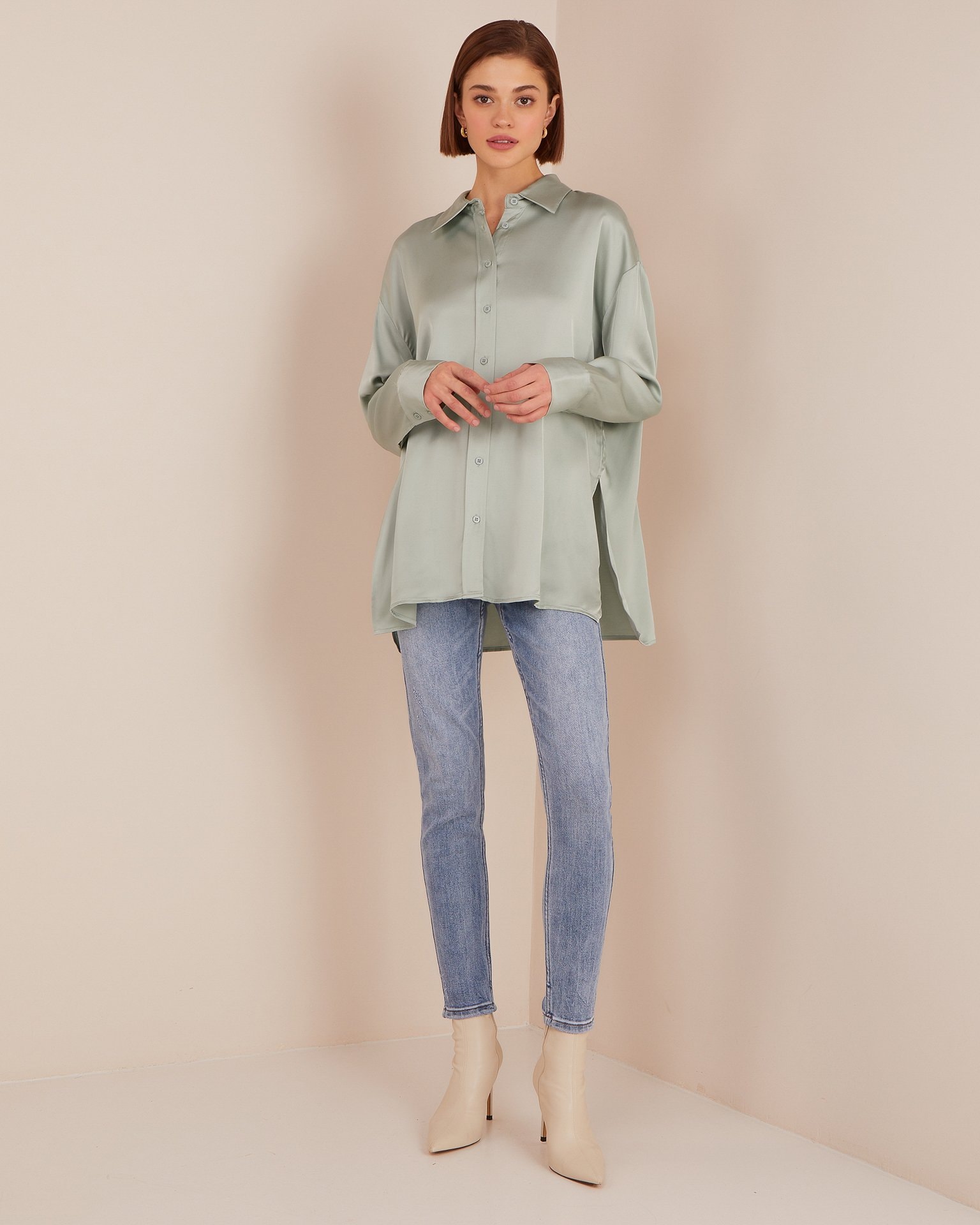 Mint-coloured blouse, Mint — photo 2