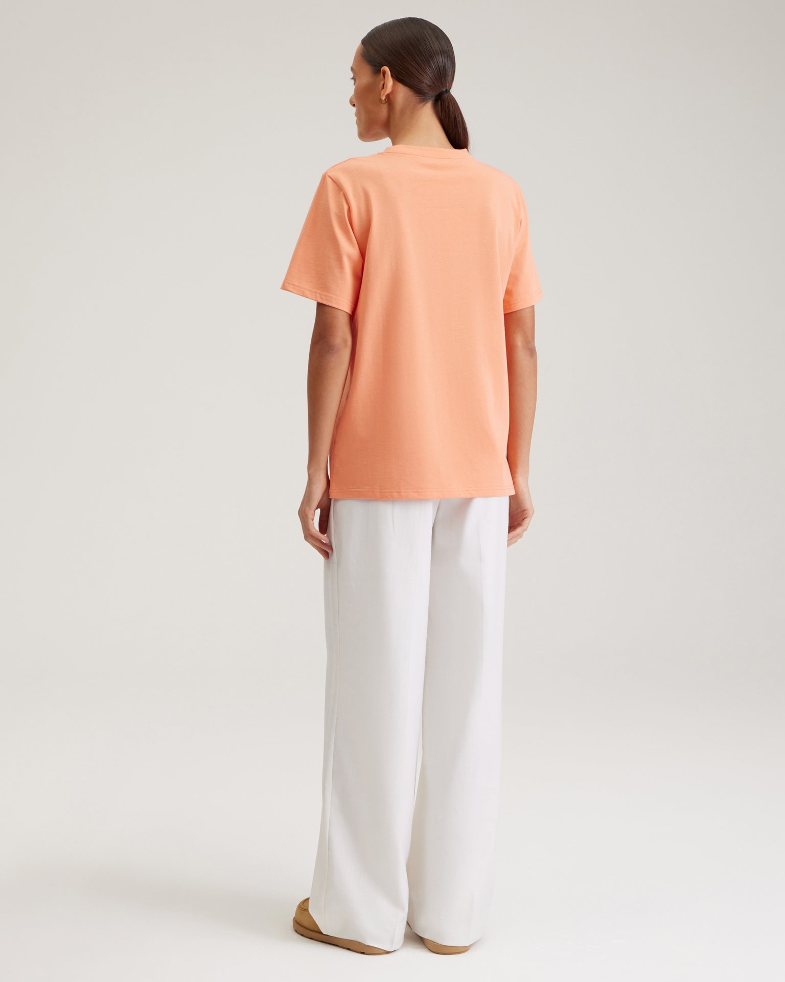 Basic peach T-shirt, Orange — photo 3