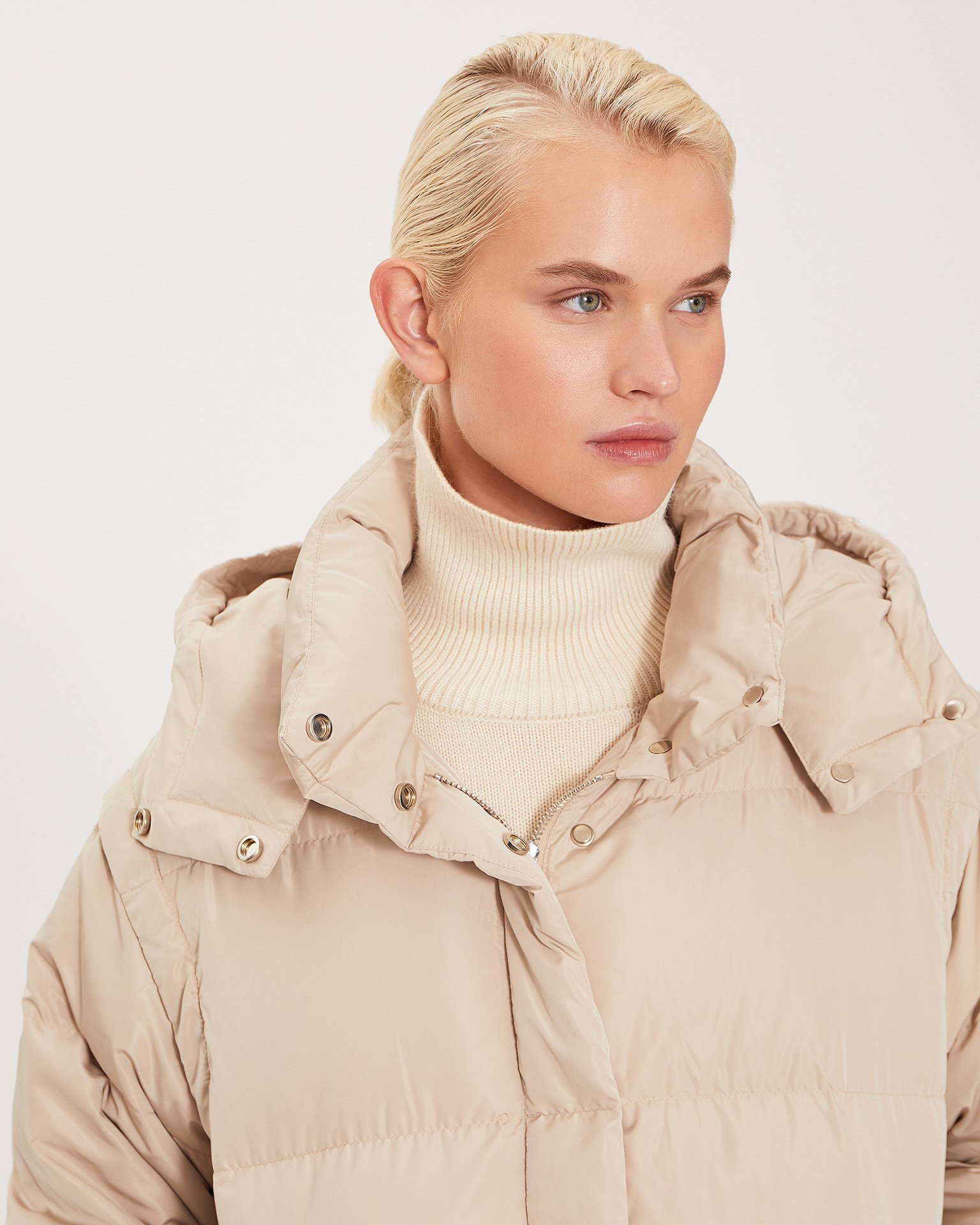 Elongated beige jacket, Beige — photo 5