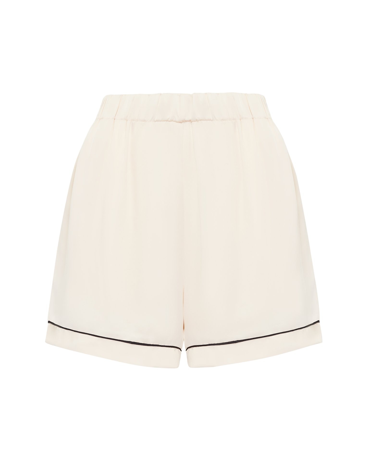 Elasticated shorts, Cream