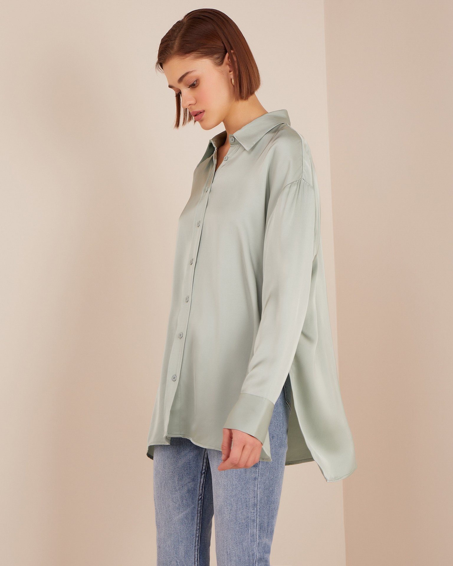 Mint-coloured blouse, Mint — photo 5