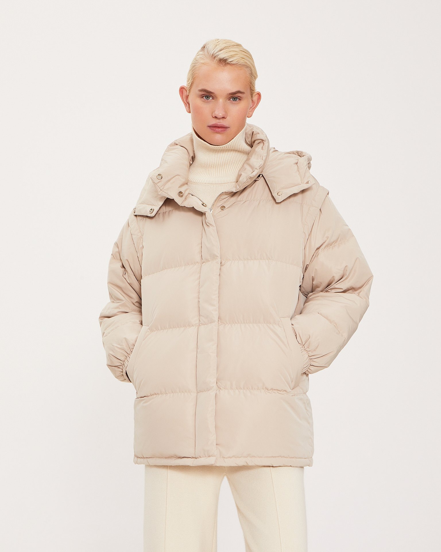 Elongated beige jacket, Beige — photo 2