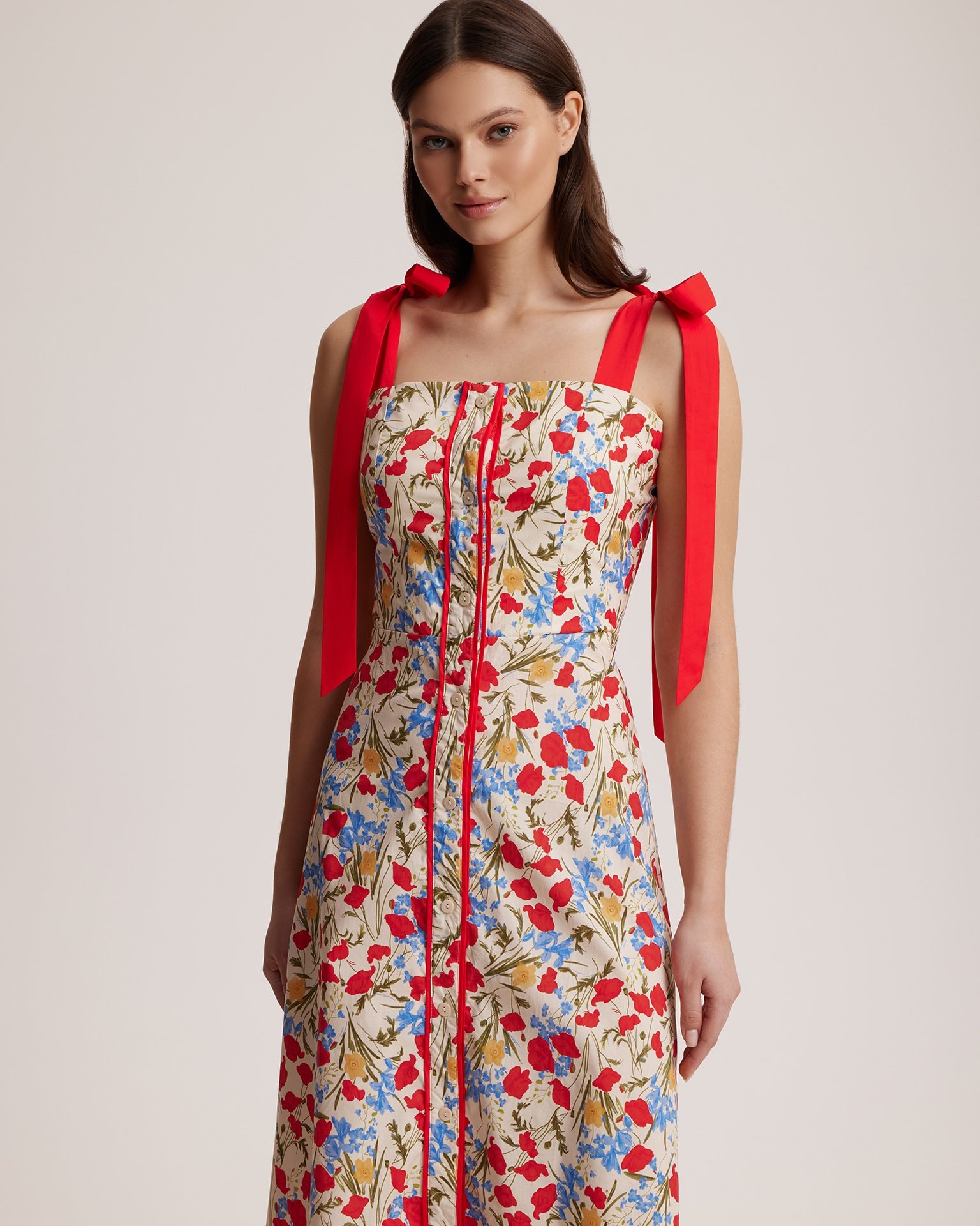 Floral print sundress, Red — photo 3