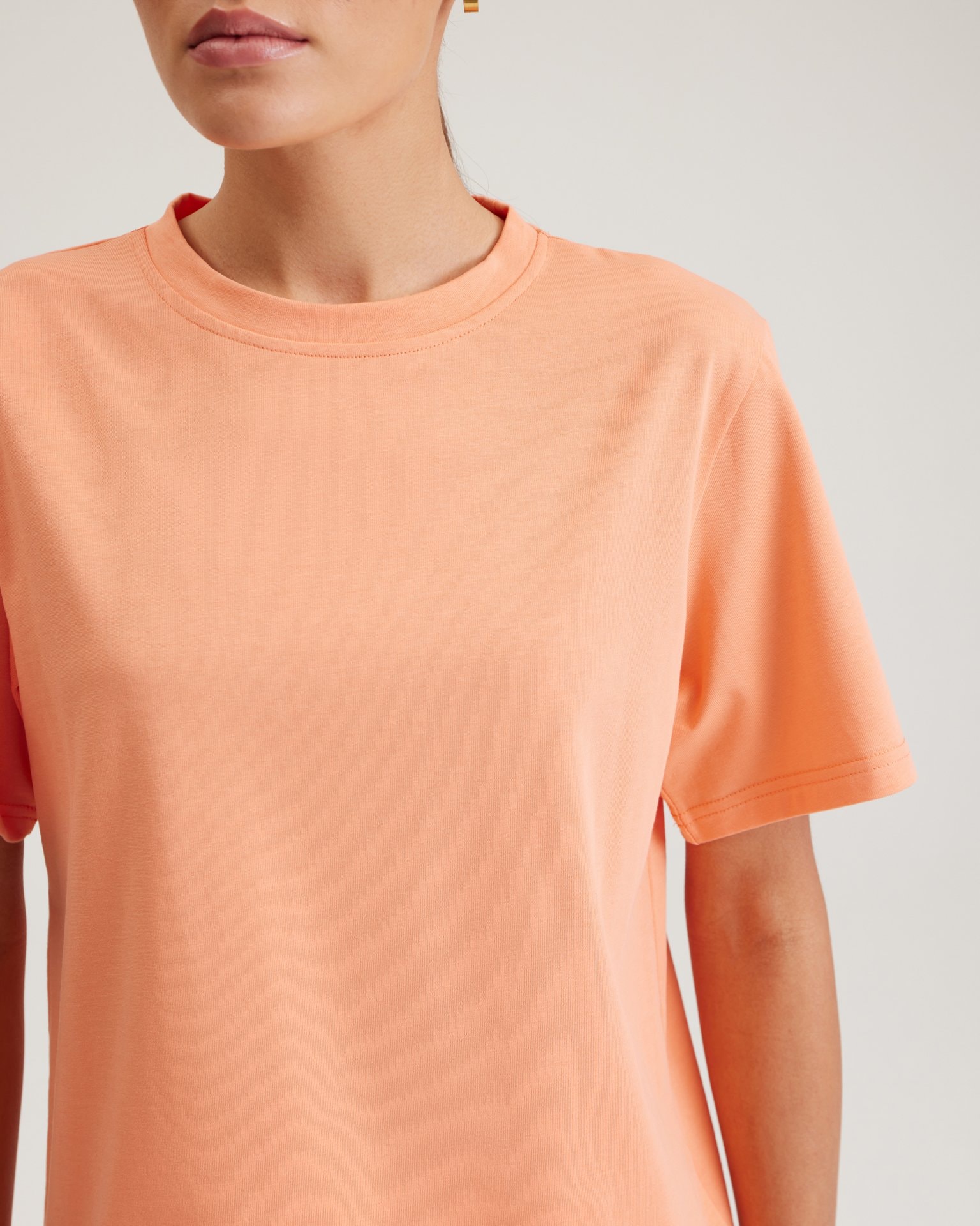 Basic peach T-shirt, Orange — photo 6