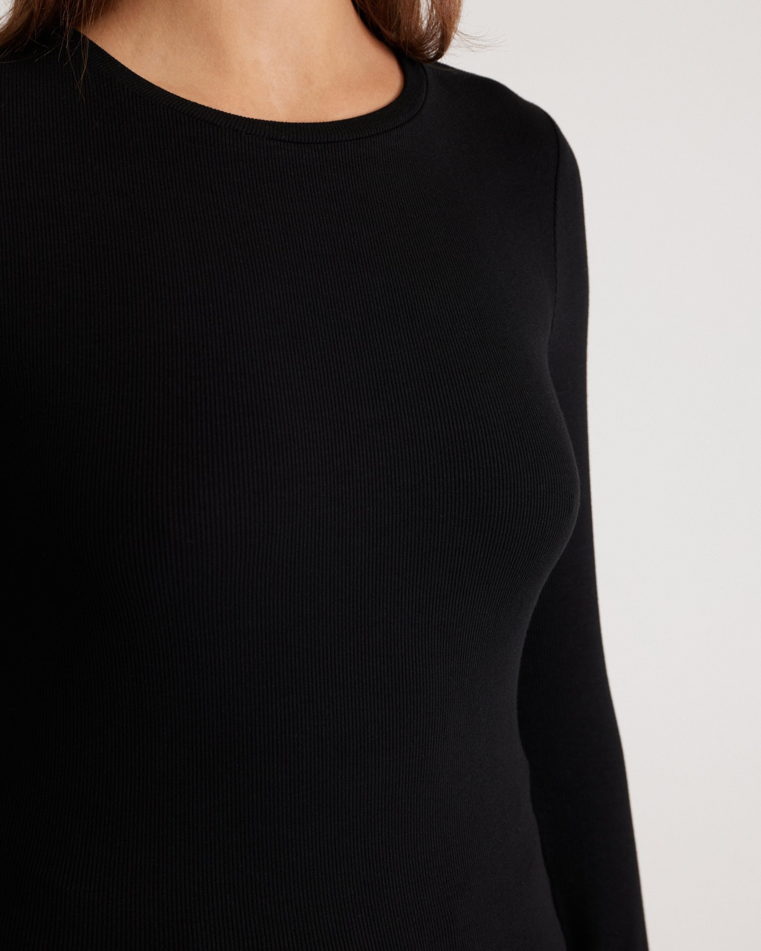 A black basic longsleeve, Black — photo 8