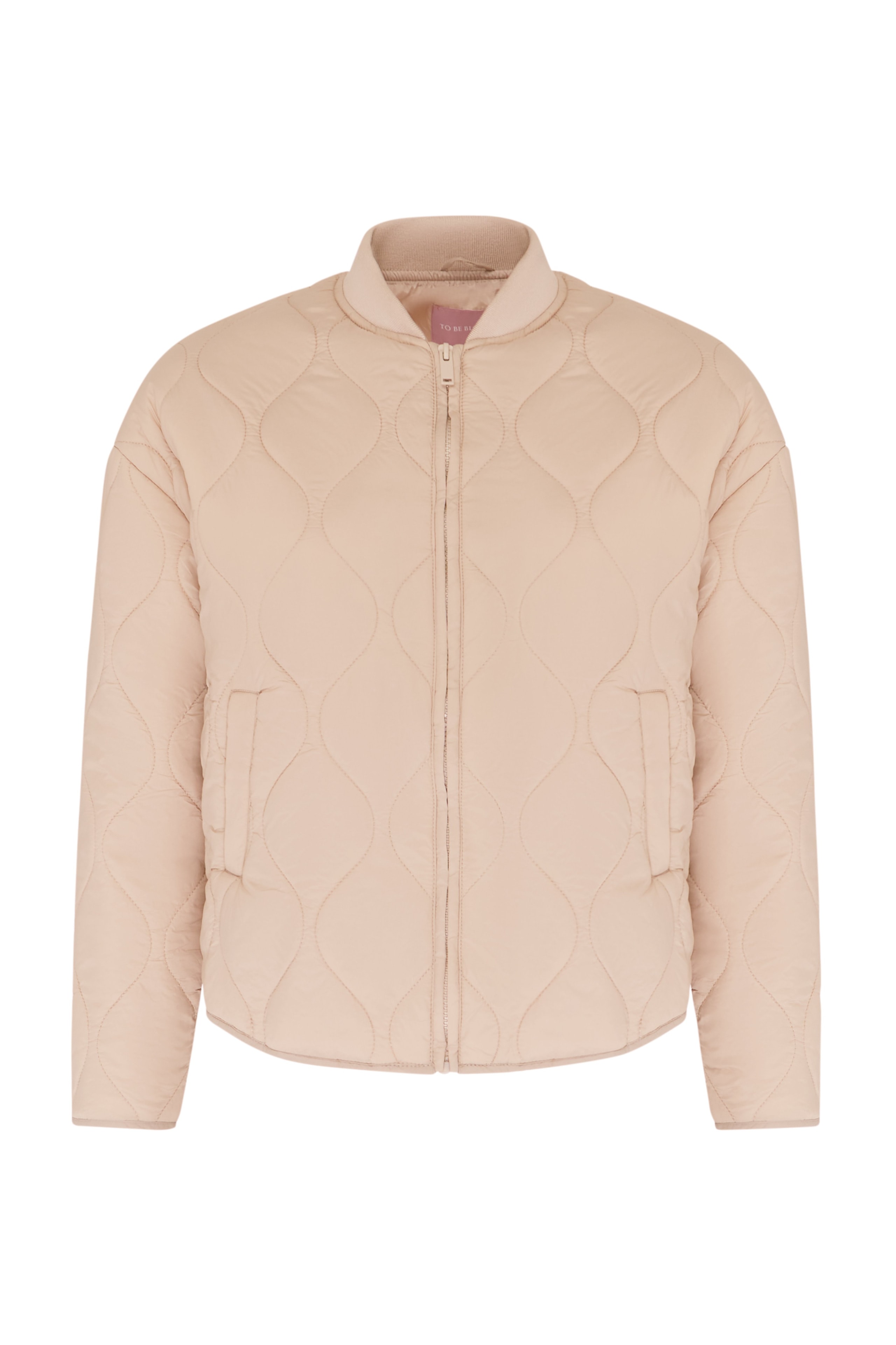 Quilted cropped jacket, Beige — photo 8