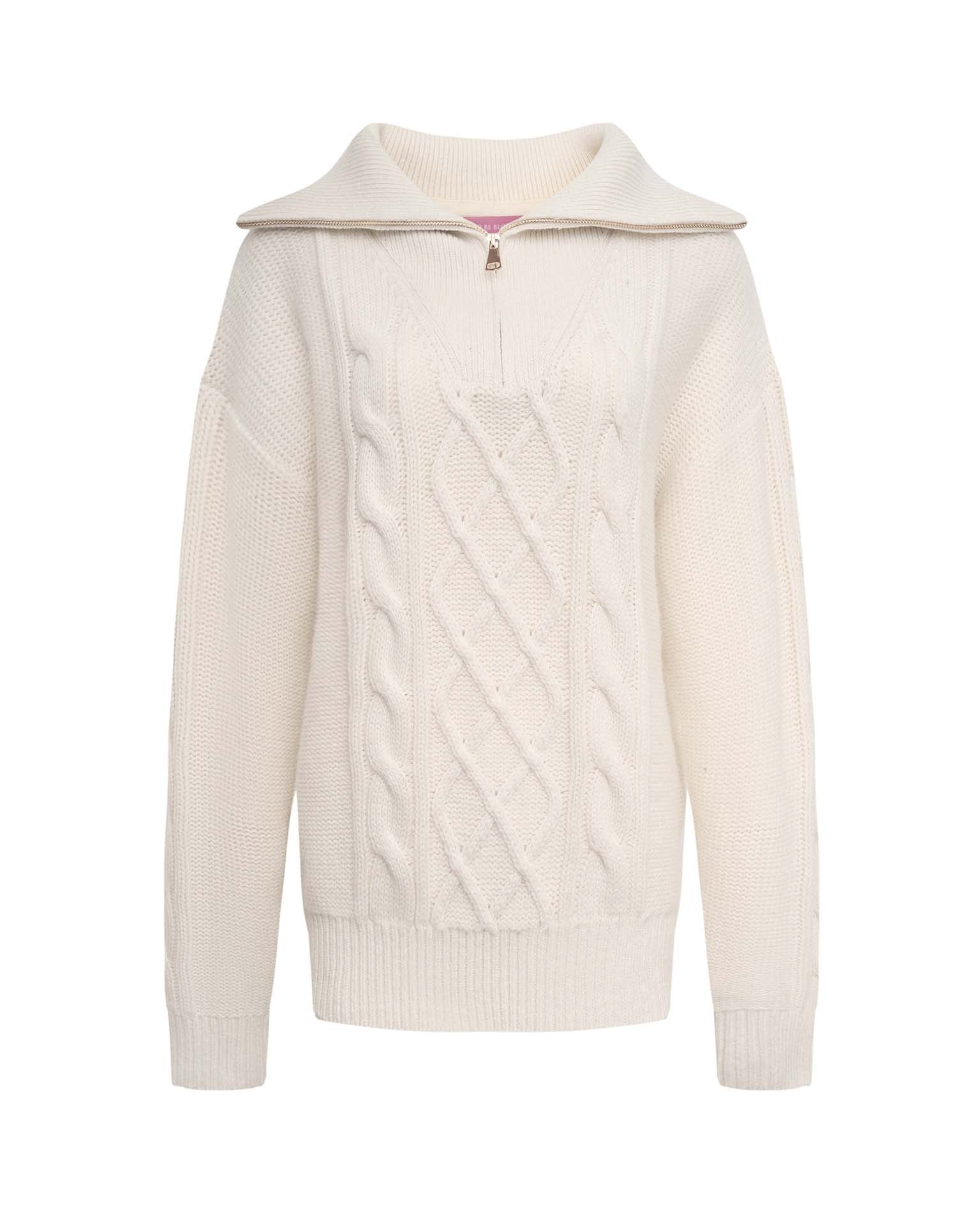 Jumper with a collar, White — photo 7