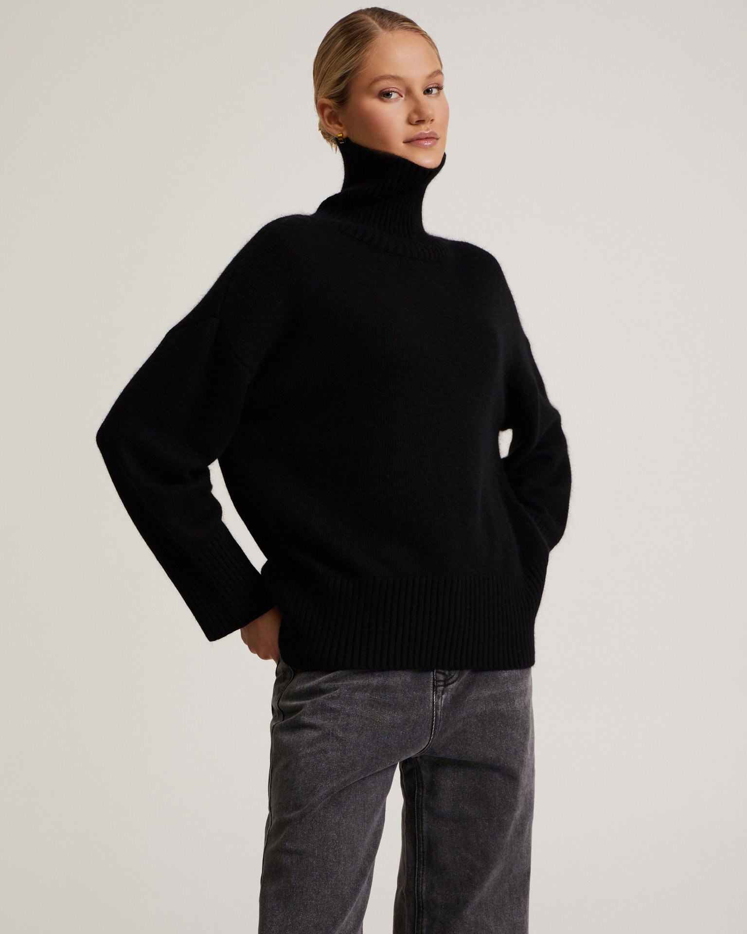 High-Neck Jumper, Black — photo 4