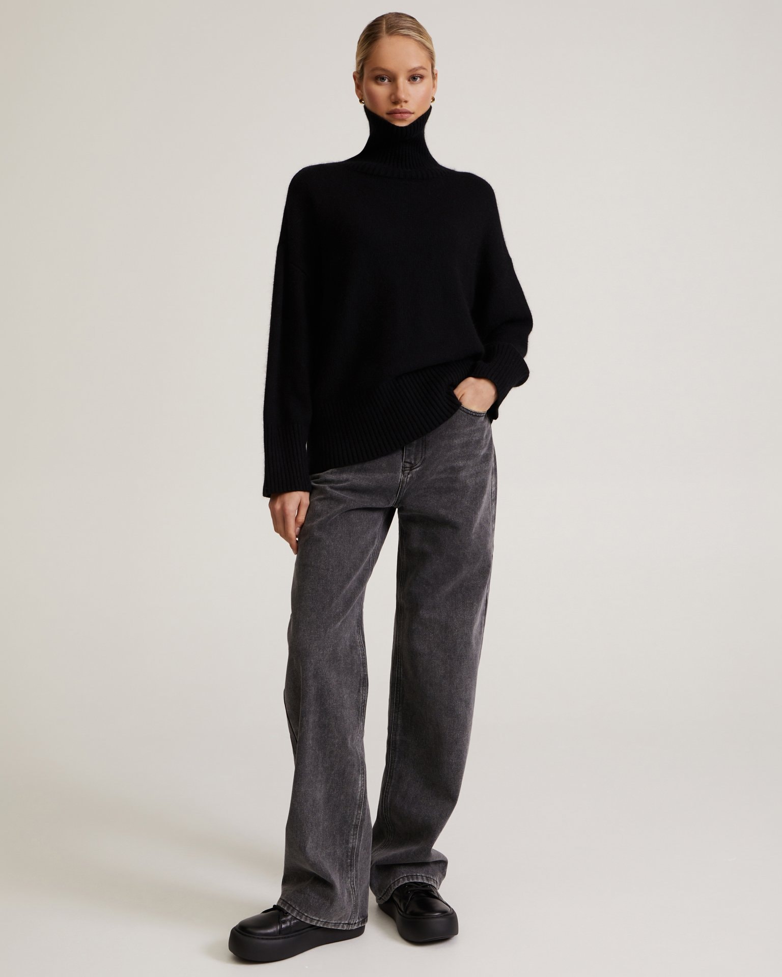 High-Neck Jumper, Black — photo 2