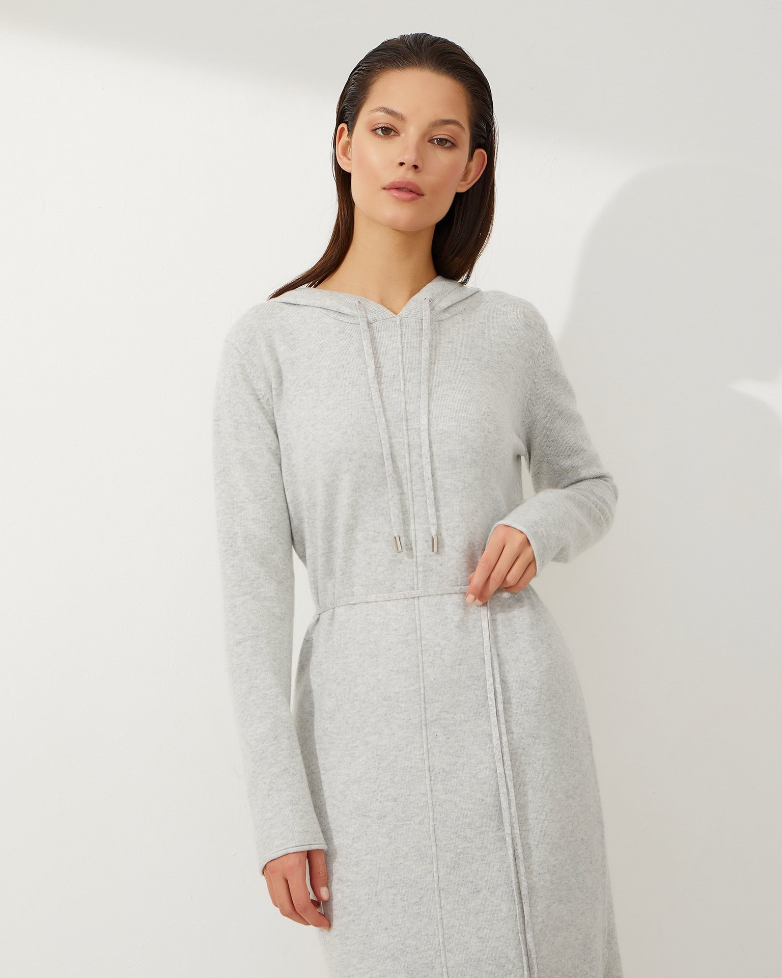 Hoodie dress, Light Grey — photo 3
