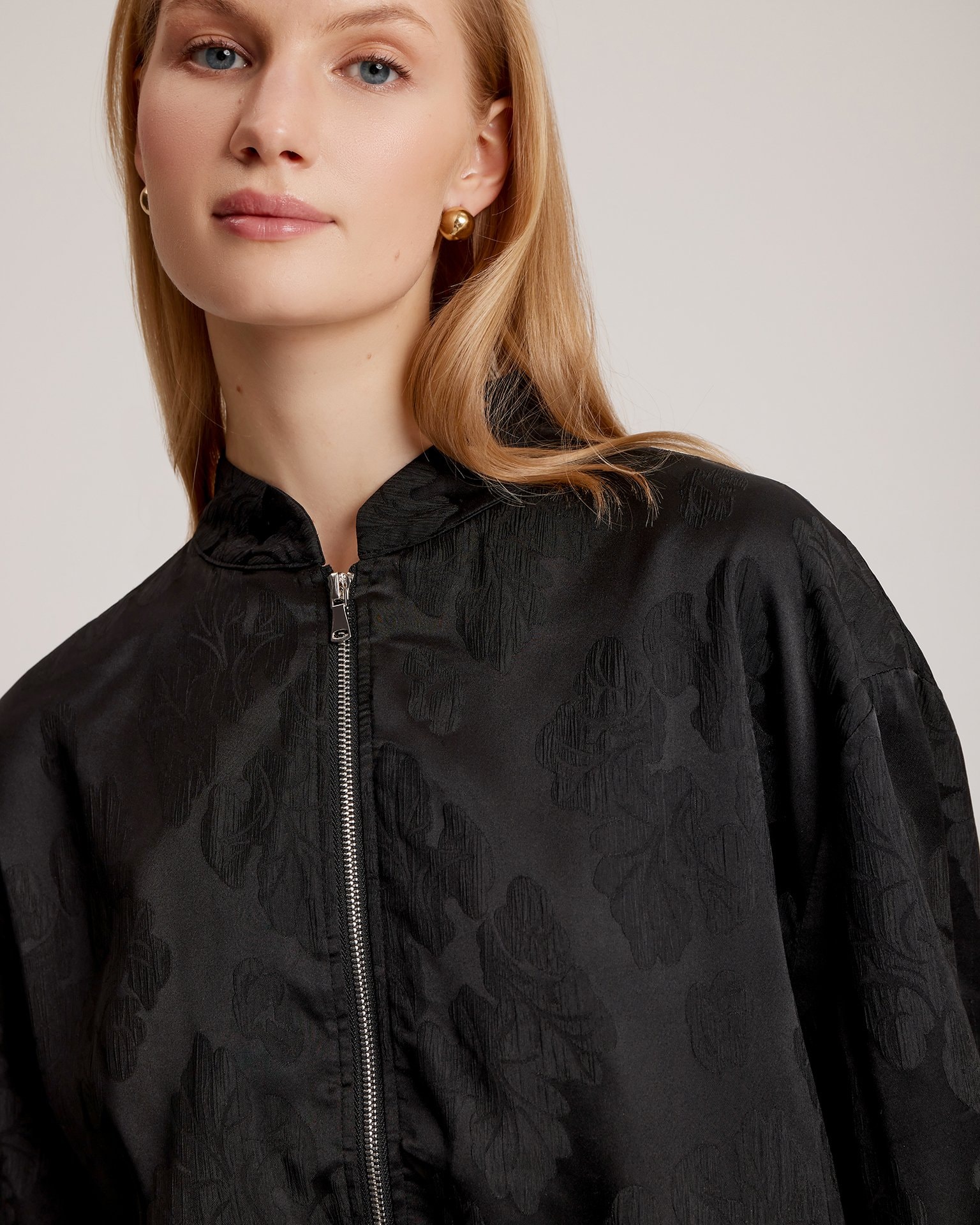 Jacquard bomber jacket, Black — photo 5