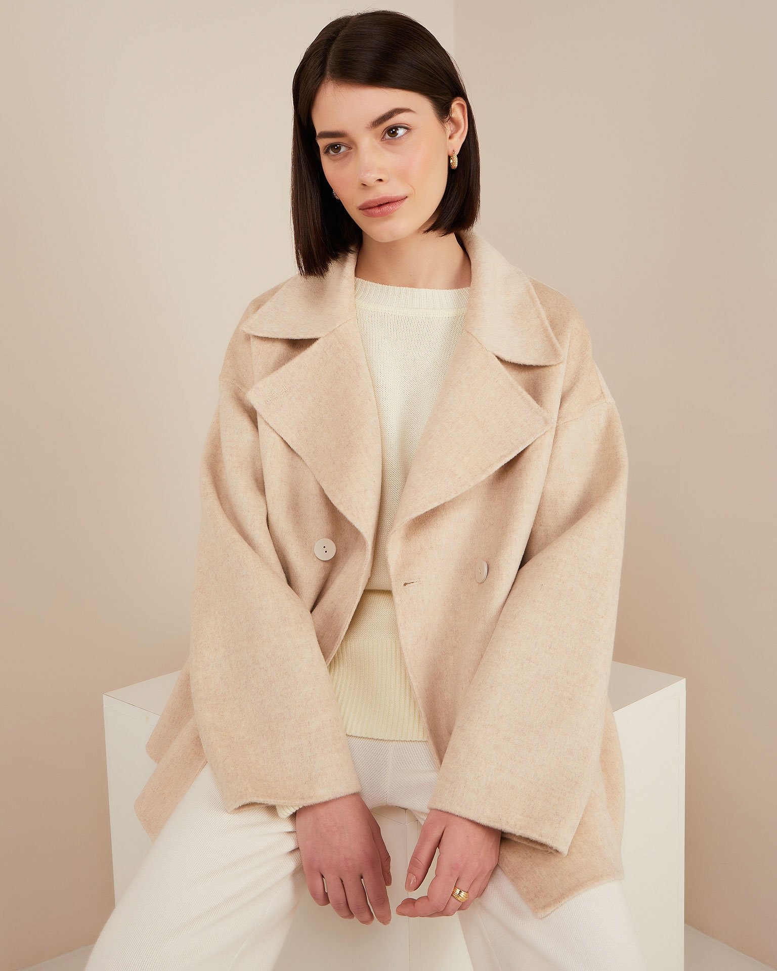 Wool coat, Beige — photo 3