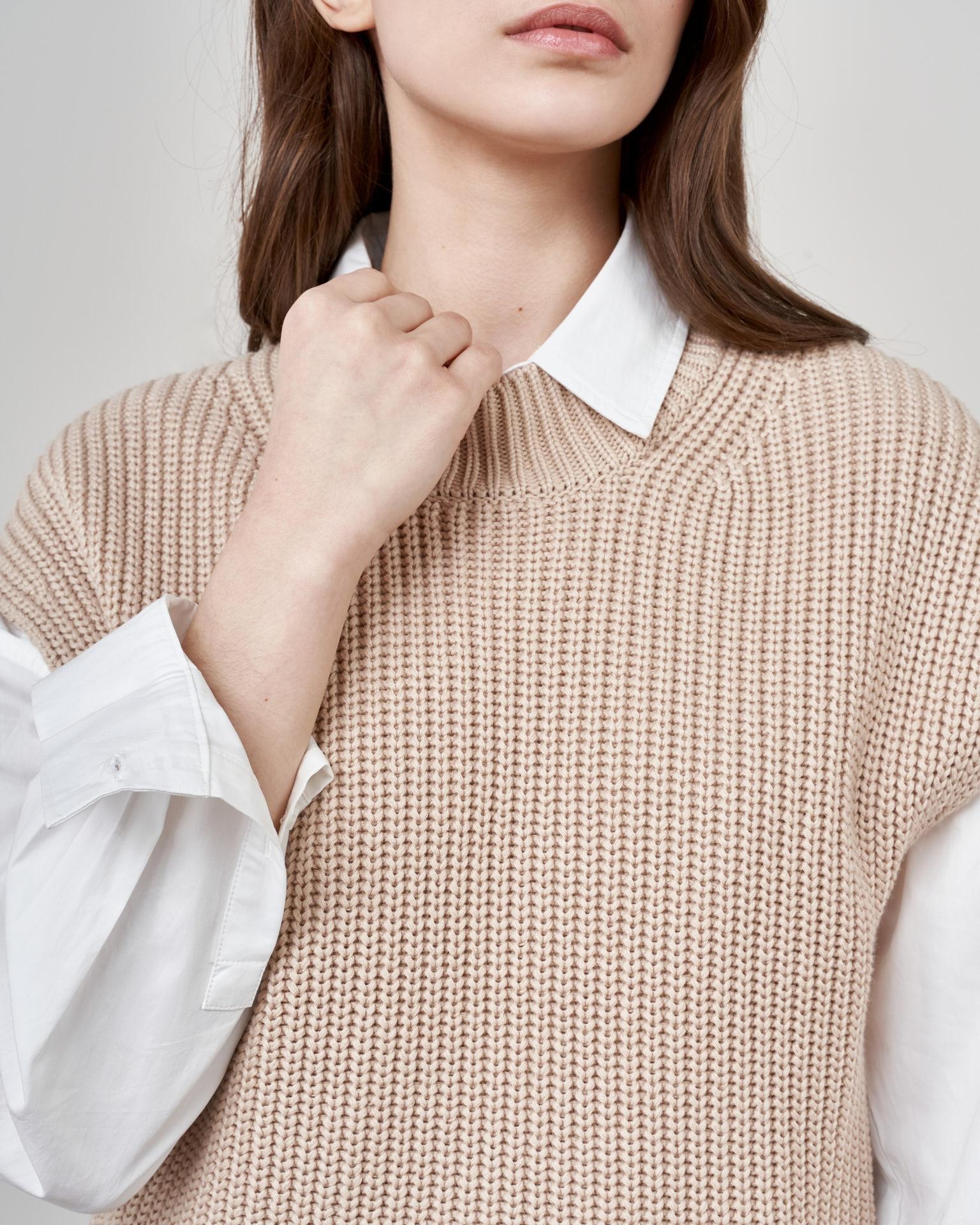 Sleeveless jumper, Beige — photo 2