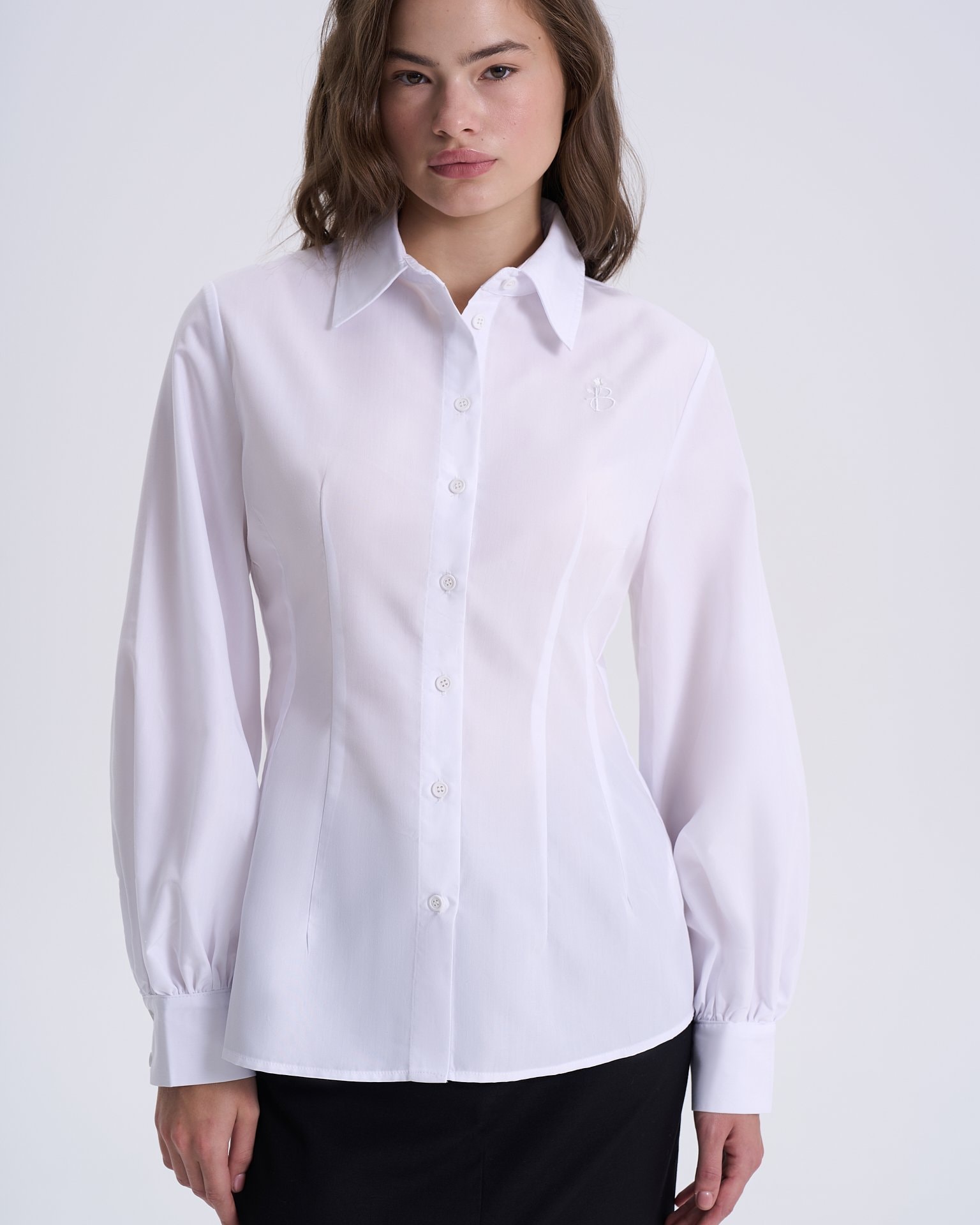 Fitted shirt, White — photo 3