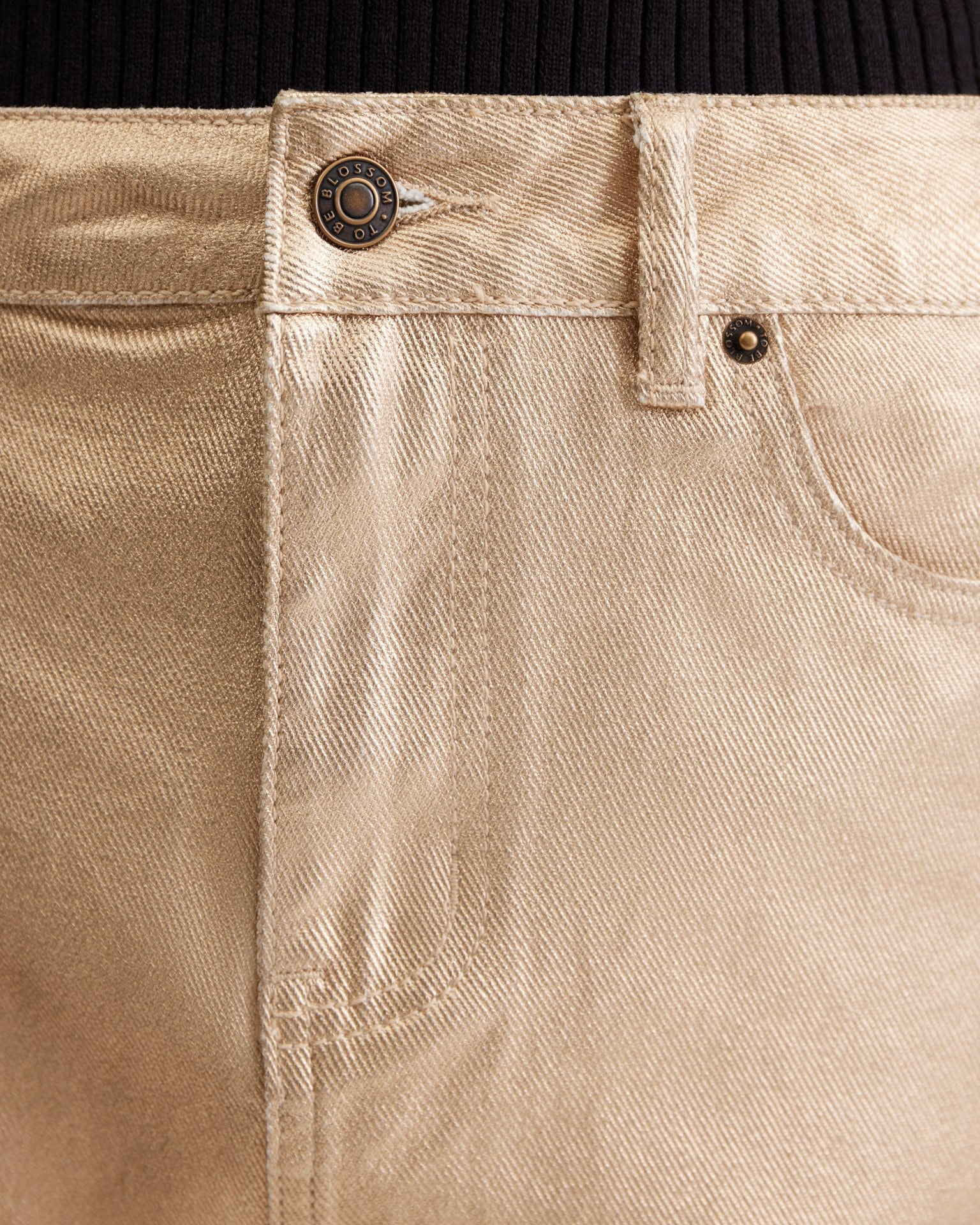 Skirt with a metallic effect, Golden — photo 8