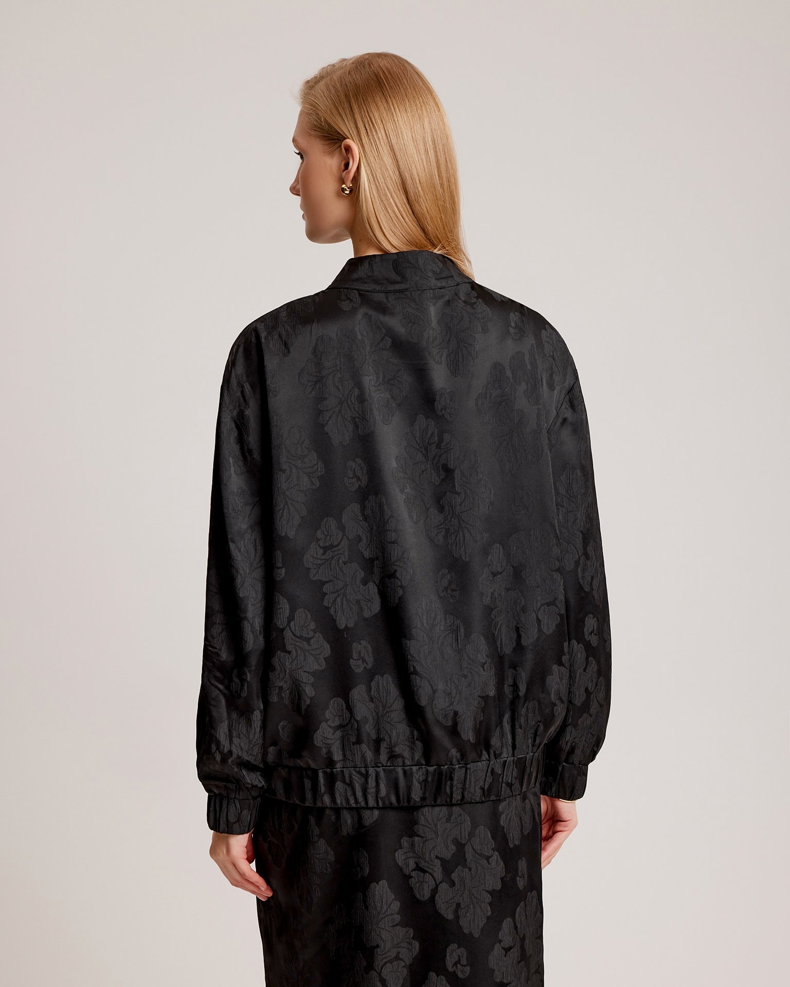 Jacquard bomber jacket, Black — photo 3