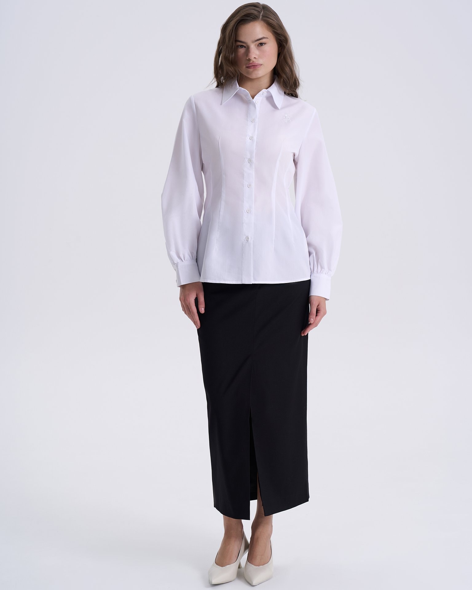 Fitted shirt, White — photo 5