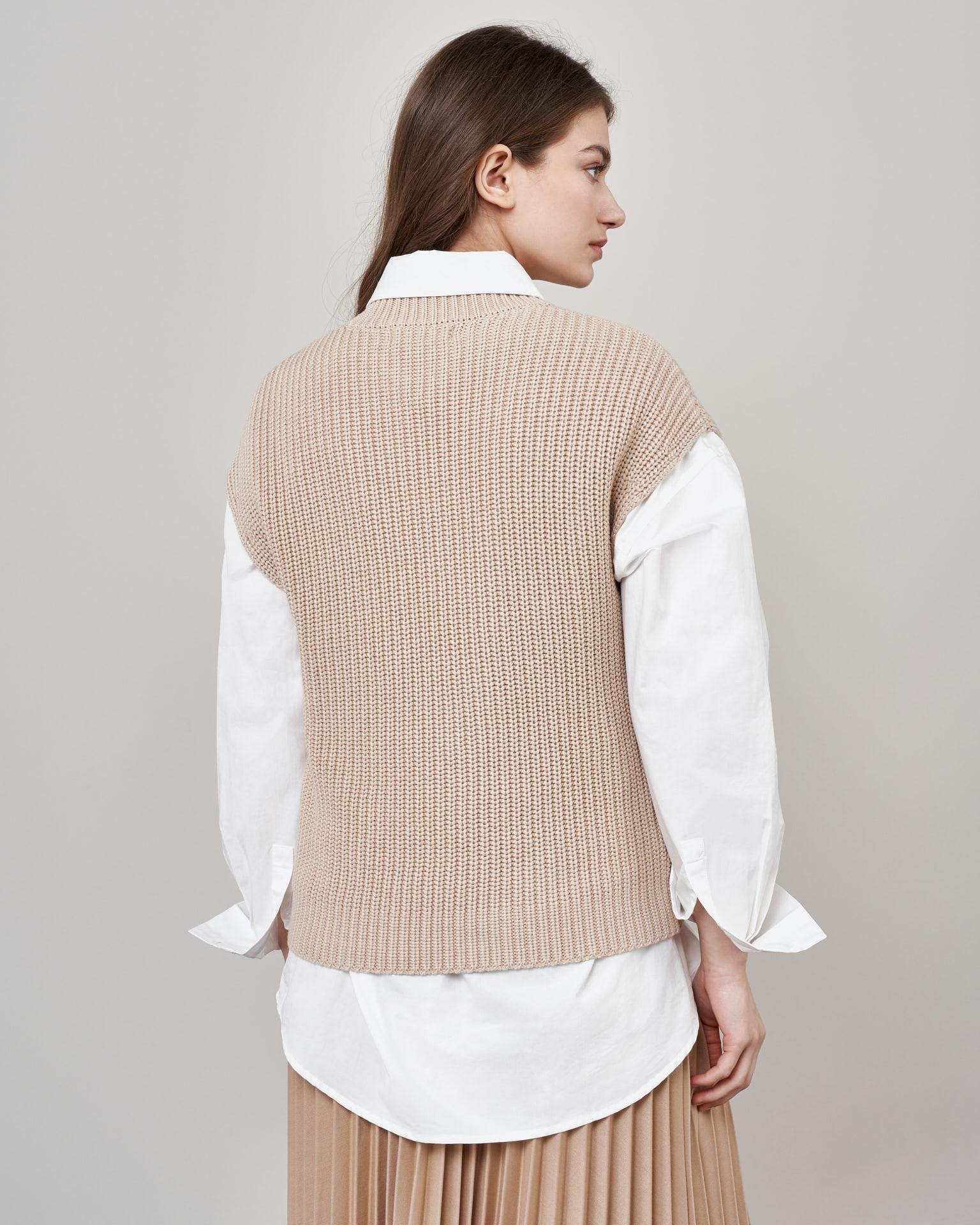 Sleeveless jumper, Beige — photo 4
