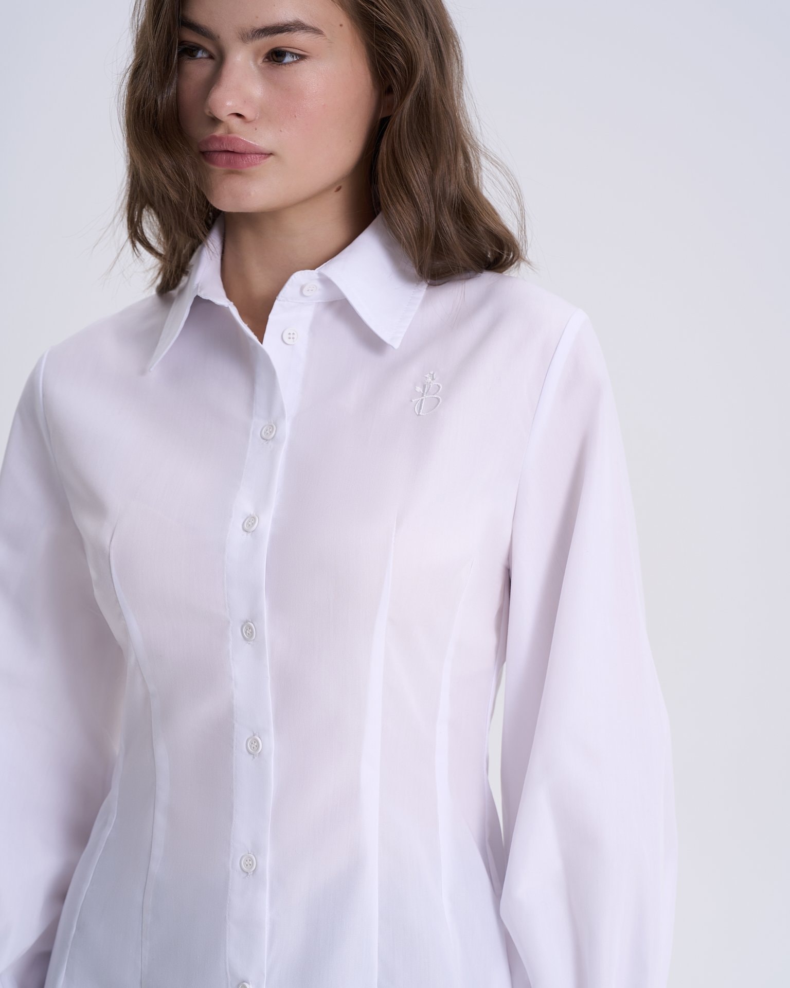 Fitted shirt, White — photo 6