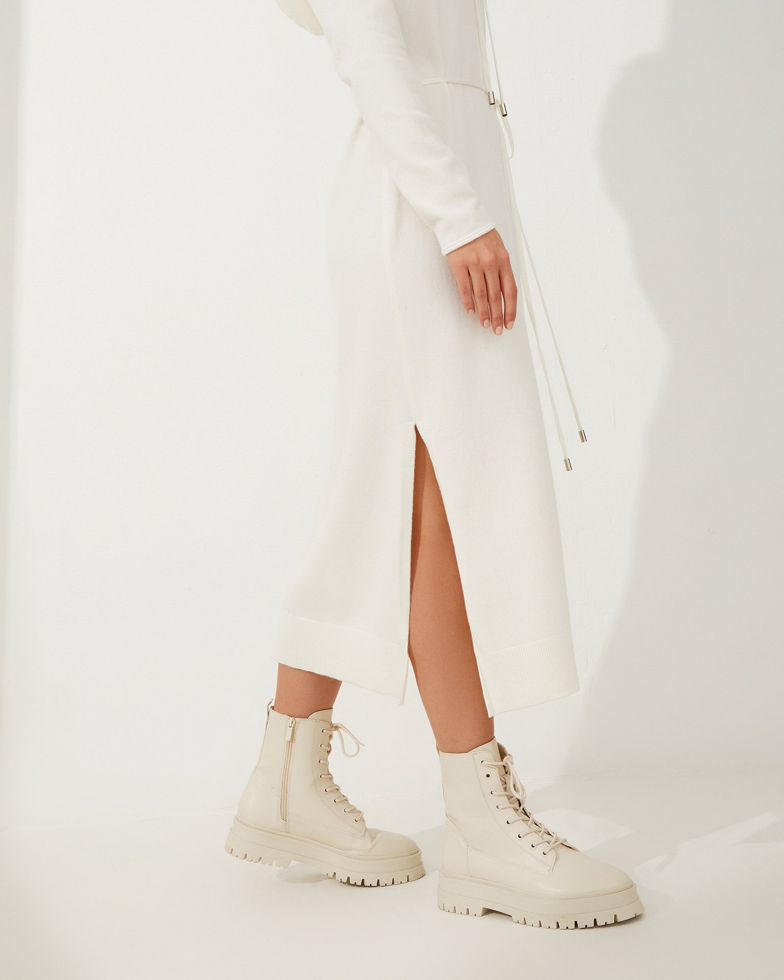 Hooded midi dress, Milk — photo 6
