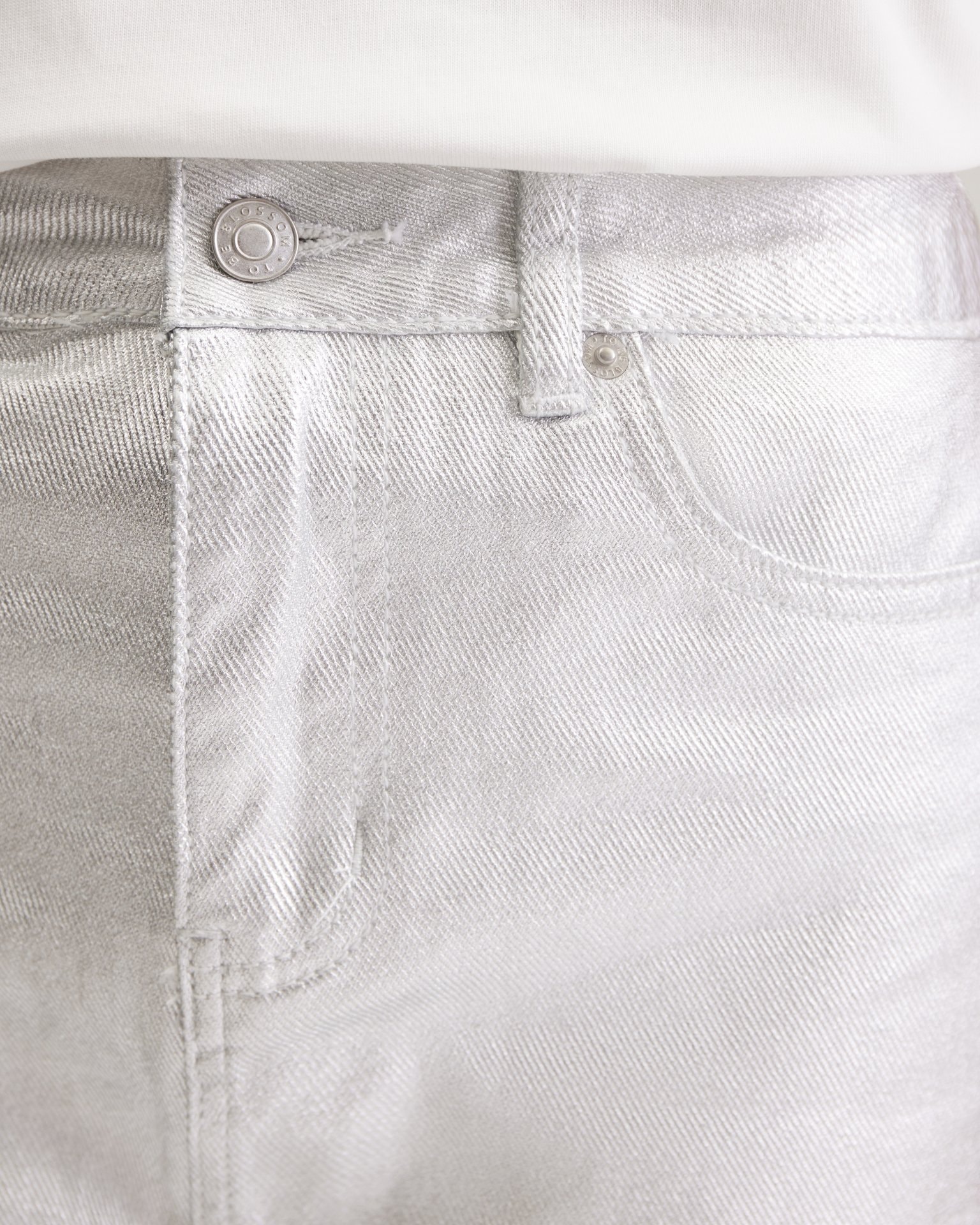 Skirt with a metallic effect, Silver — photo 7
