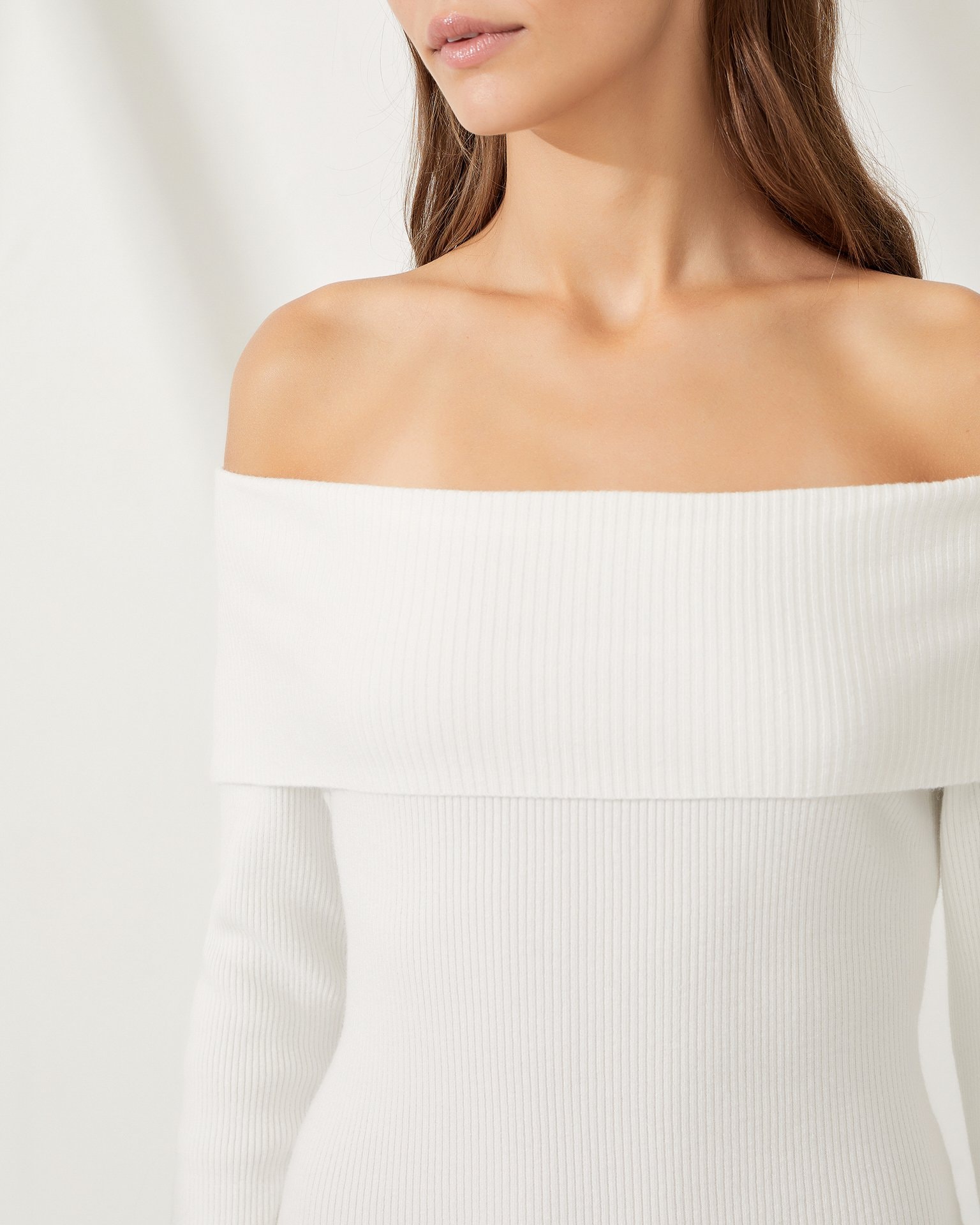 White fitted dress, White — photo 5