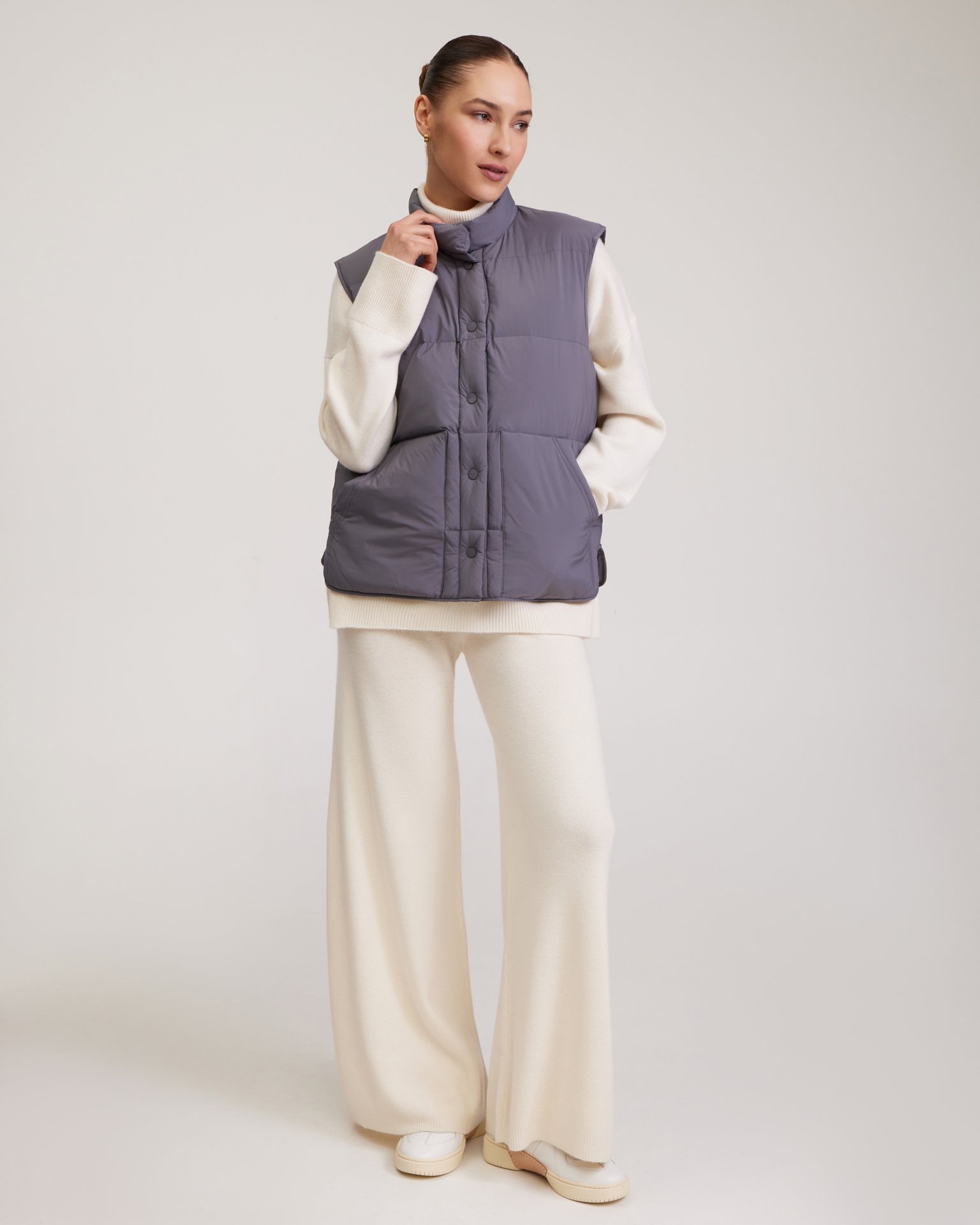 Down Gilet, Grey — photo 4