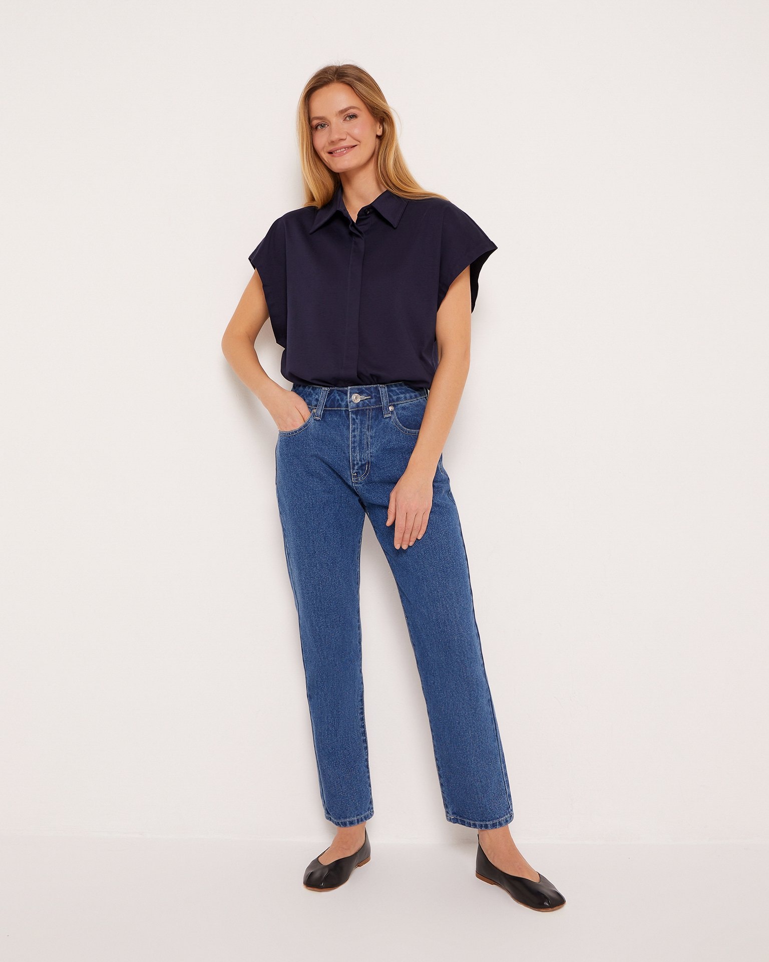 Five-pocket jeans, Blue