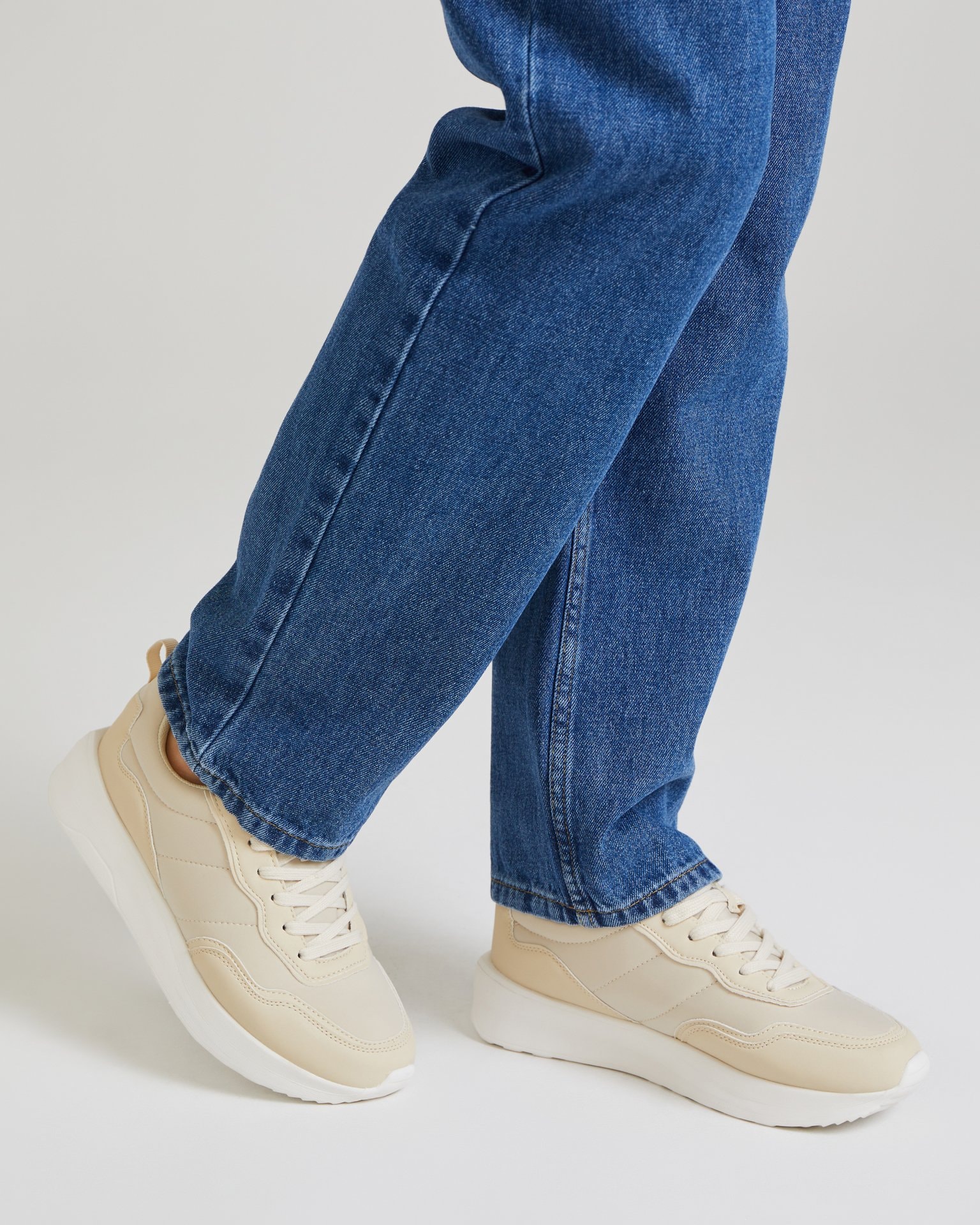 Beige trainers, Beige — photo 3