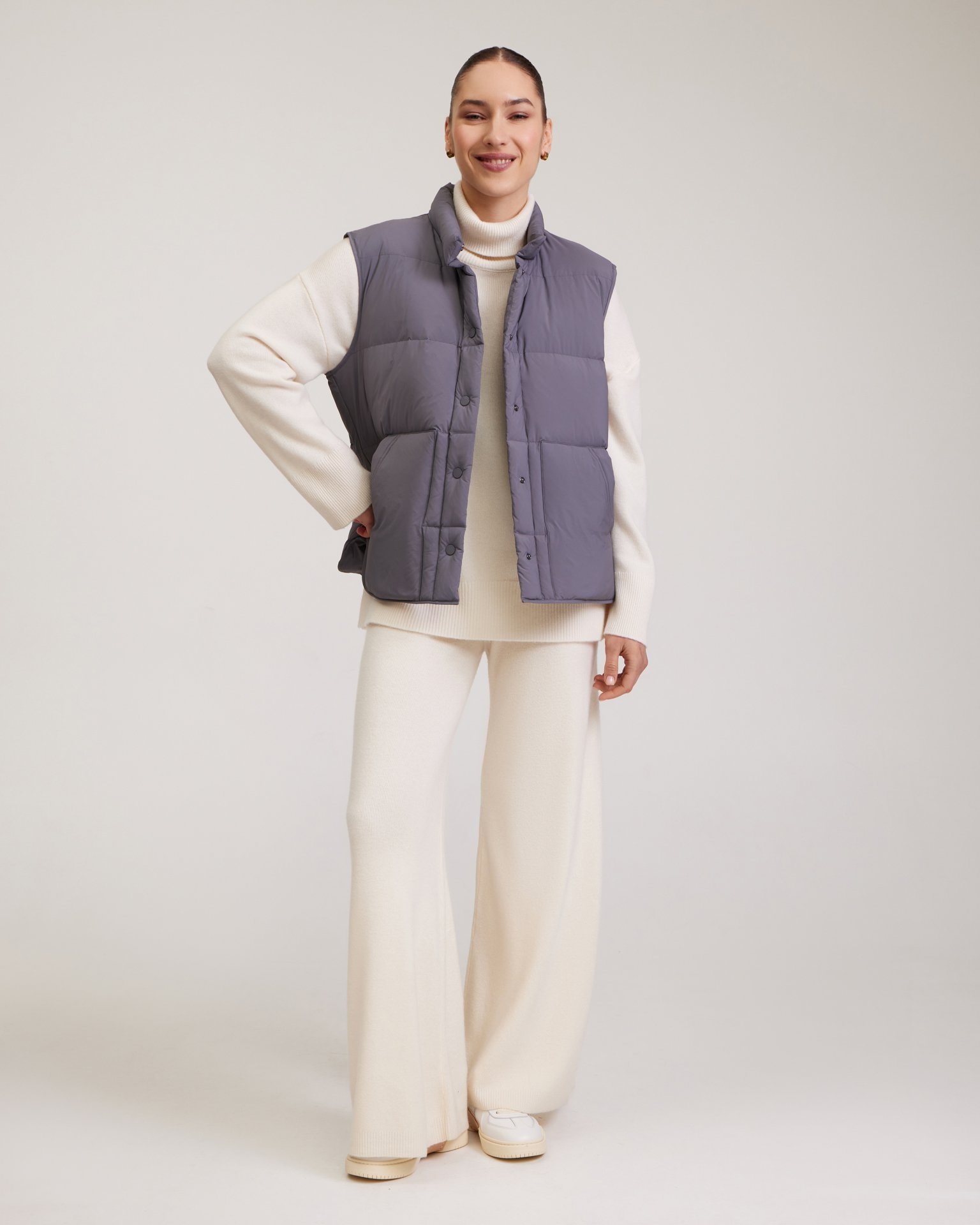Down Gilet, Grey
