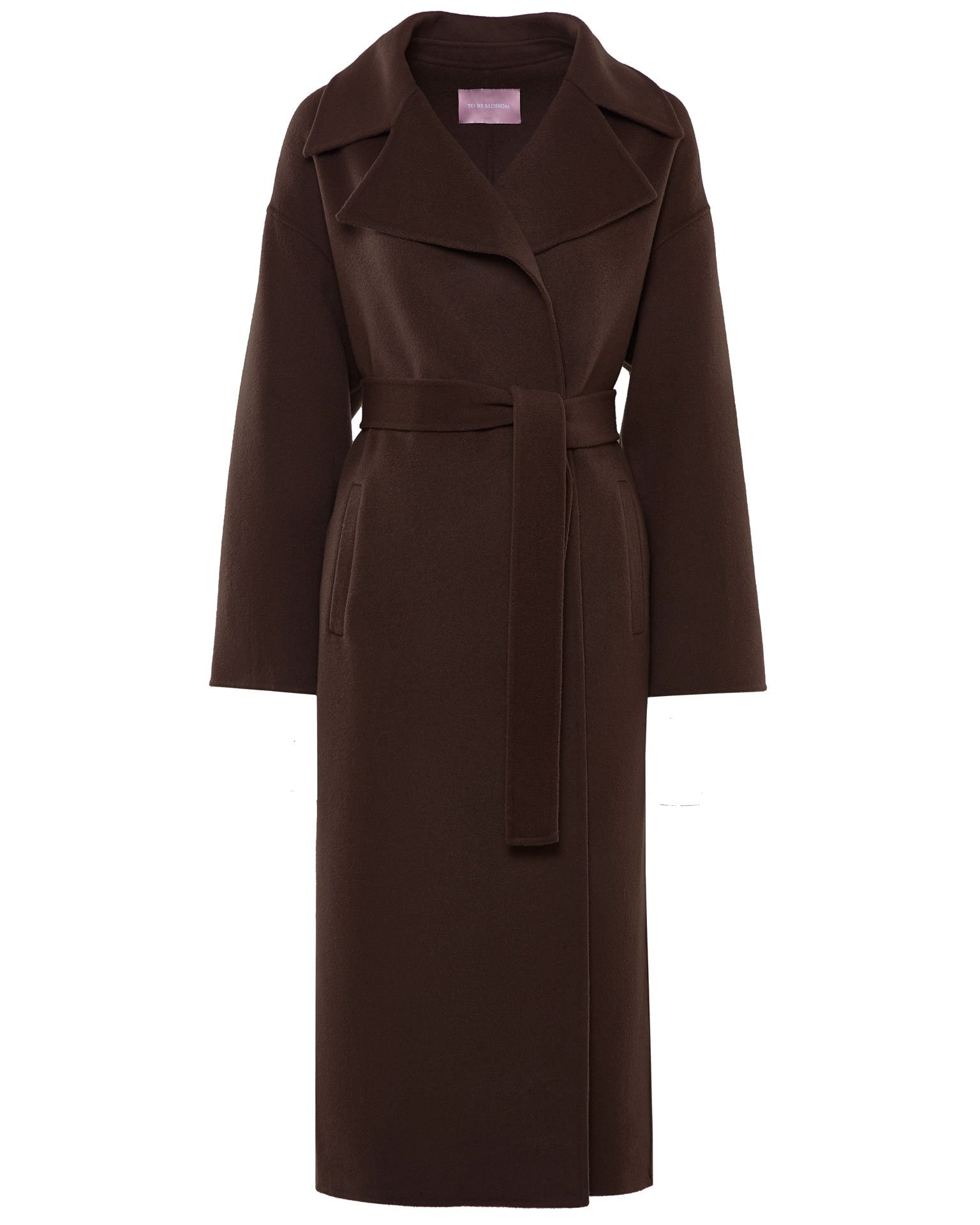 Wool coat with belt, Brown — photo 6