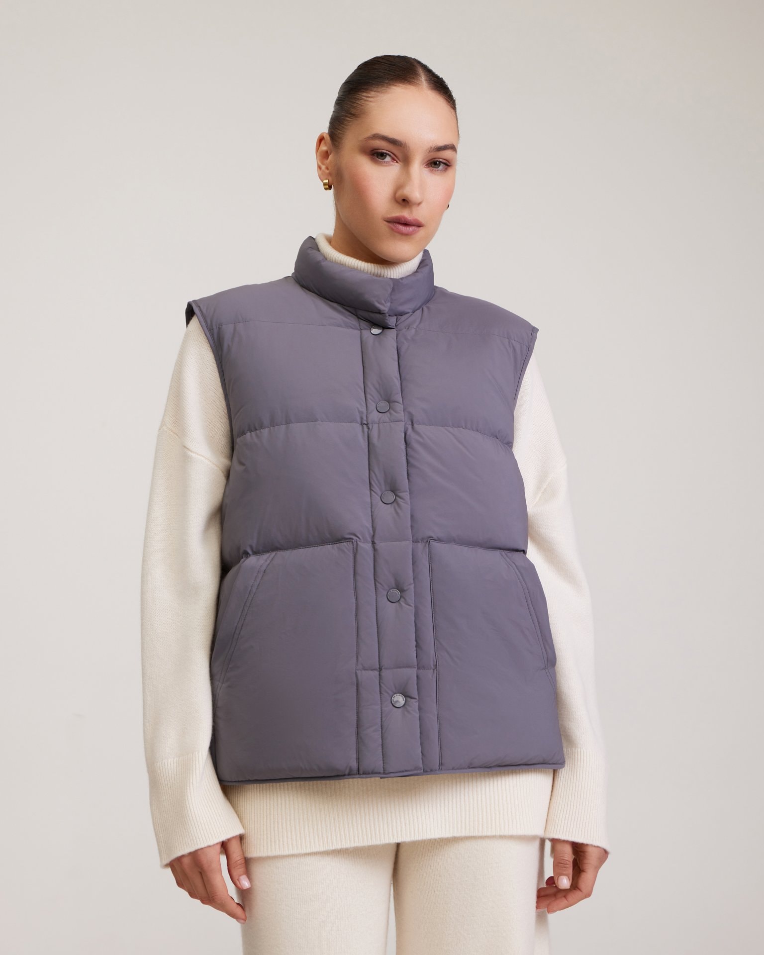 Down Gilet, Grey — photo 2